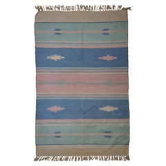 Kilim Dhurri indien vintage fait à la main, années 1960, 1C70