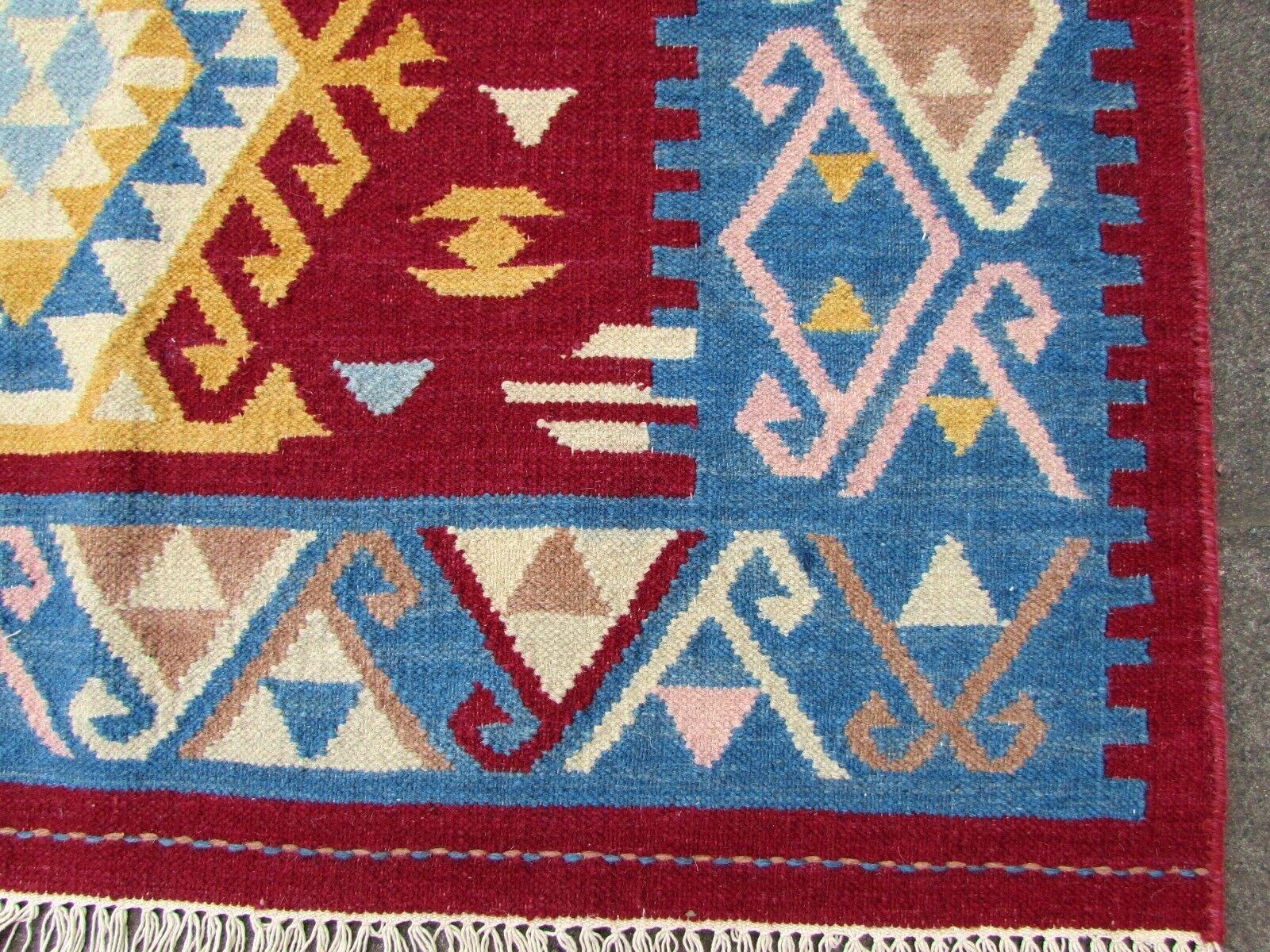 Handmade Vintage Indian Dhurri Kilim, 1970s, 1Q0203 3
