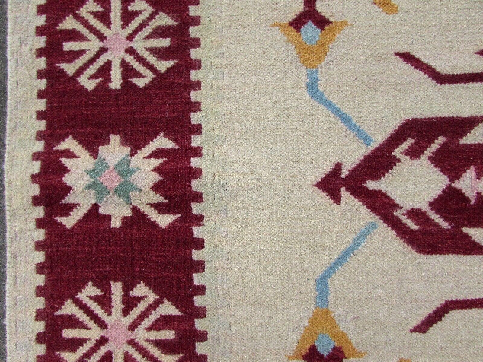Handmade Vintage Indian Dhurri Kilim, 1970s, 1Q0206 1