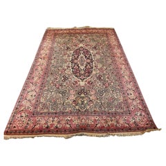 Tapis en soie vintage du Cachemire indien fait main 6
x 8.11
, 1950s - 2B117