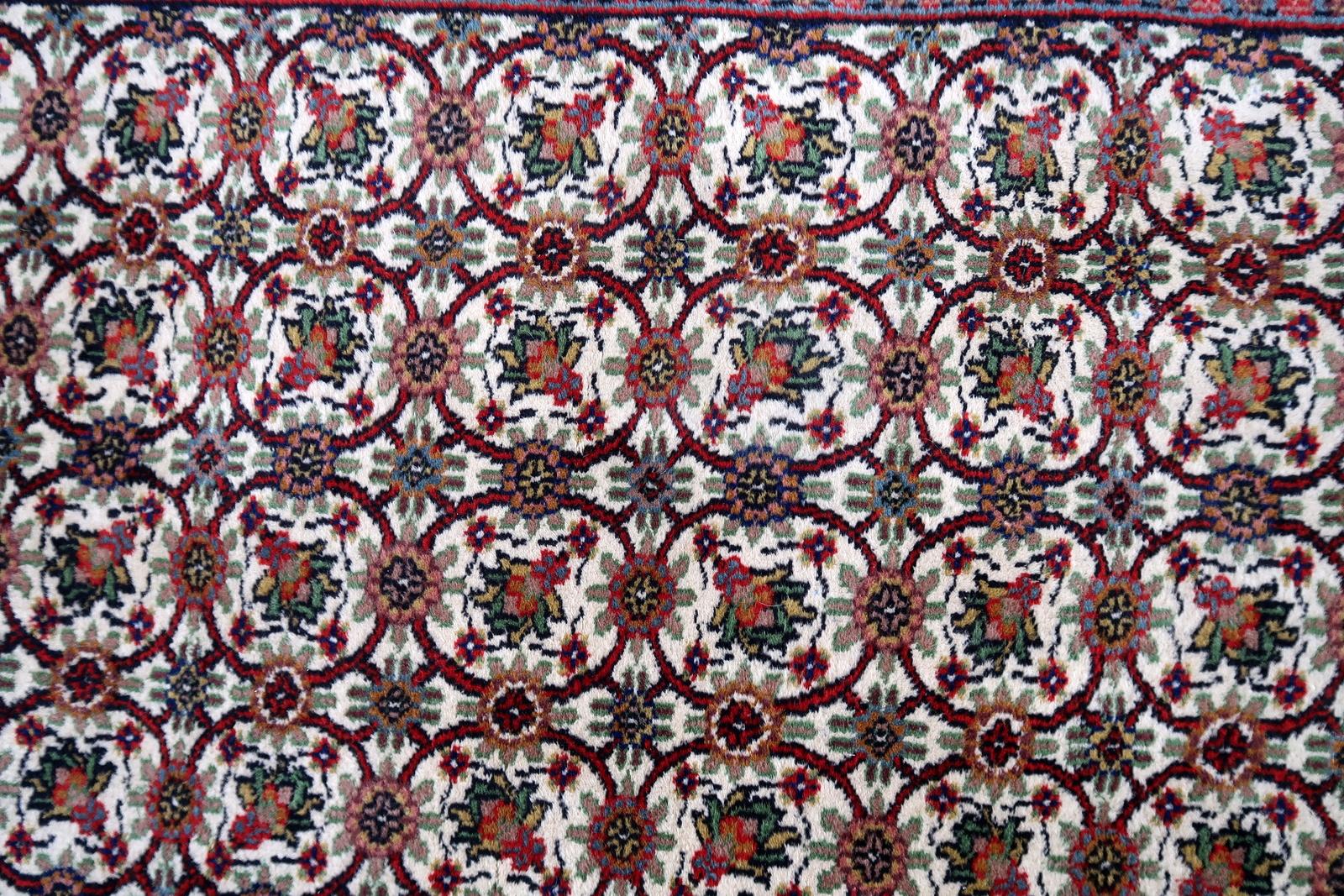 Handgefertigter indischer Mahal-Teppich, 1970er Jahre, 1C918 im Zustand „Gut“ im Angebot in Bordeaux, FR
