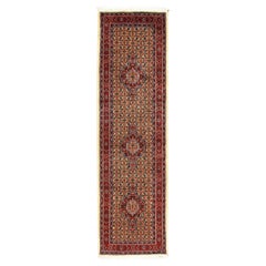 Handmade Vintage Indian Mahal Runner Rug 2.6' x 9.3', 1970s - 1T32