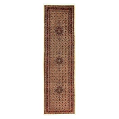 Handmade Vintage Indian Mahal Runner Rug 2.7' x 9.6', 1970s - 1T34