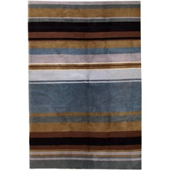 Handgefertigter indischer moderner Vintage-Teppich, 1980er Jahre, 1C551