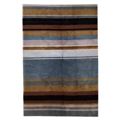 Handmade Retro Indian Modern rug, 1980s - 1C551