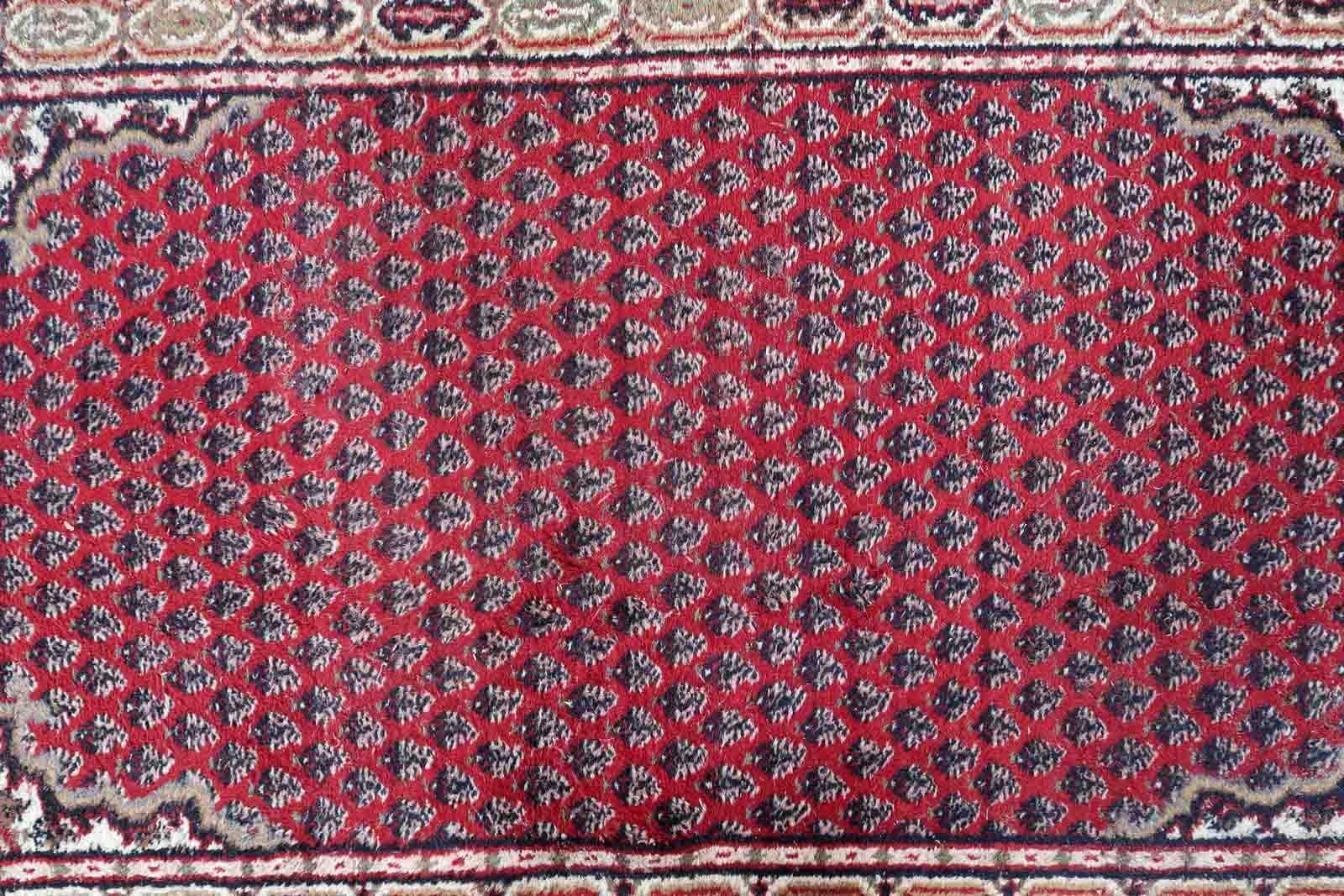 Handmade Vintage Indian Seraband Rug, 1970s, 1C1032 For Sale 1
