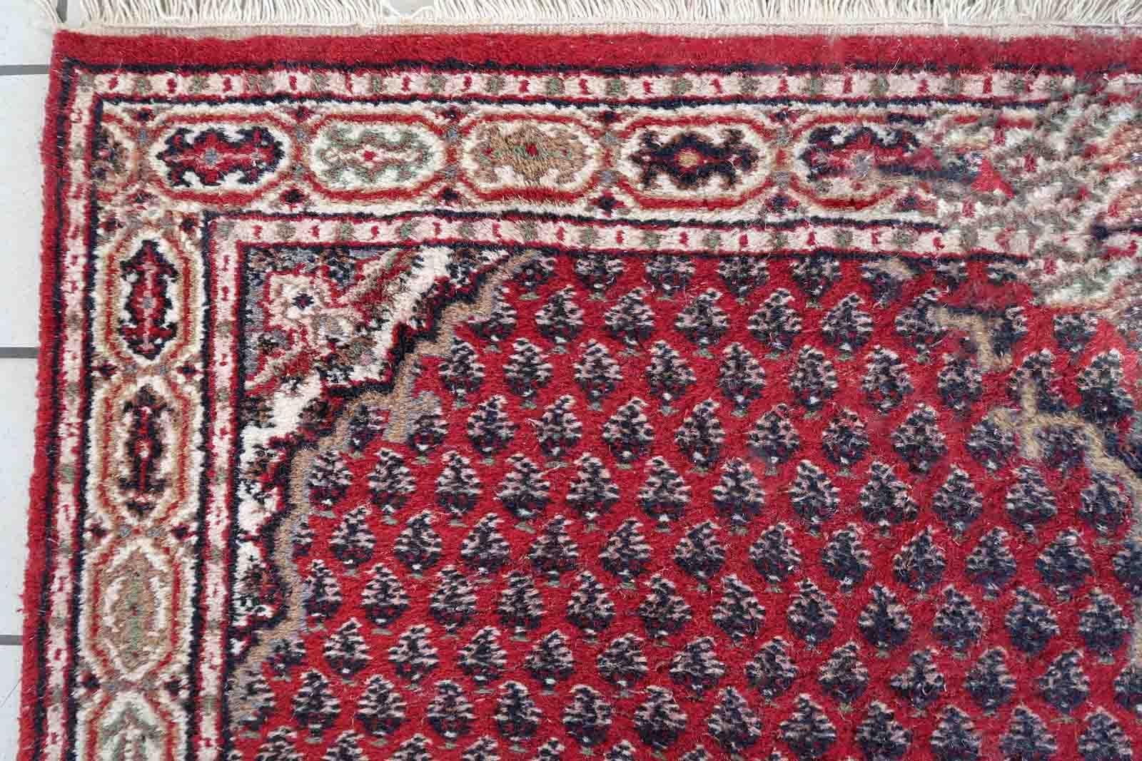 Handmade Vintage Indian Seraband Rug, 1970s, 1C1032 For Sale 3