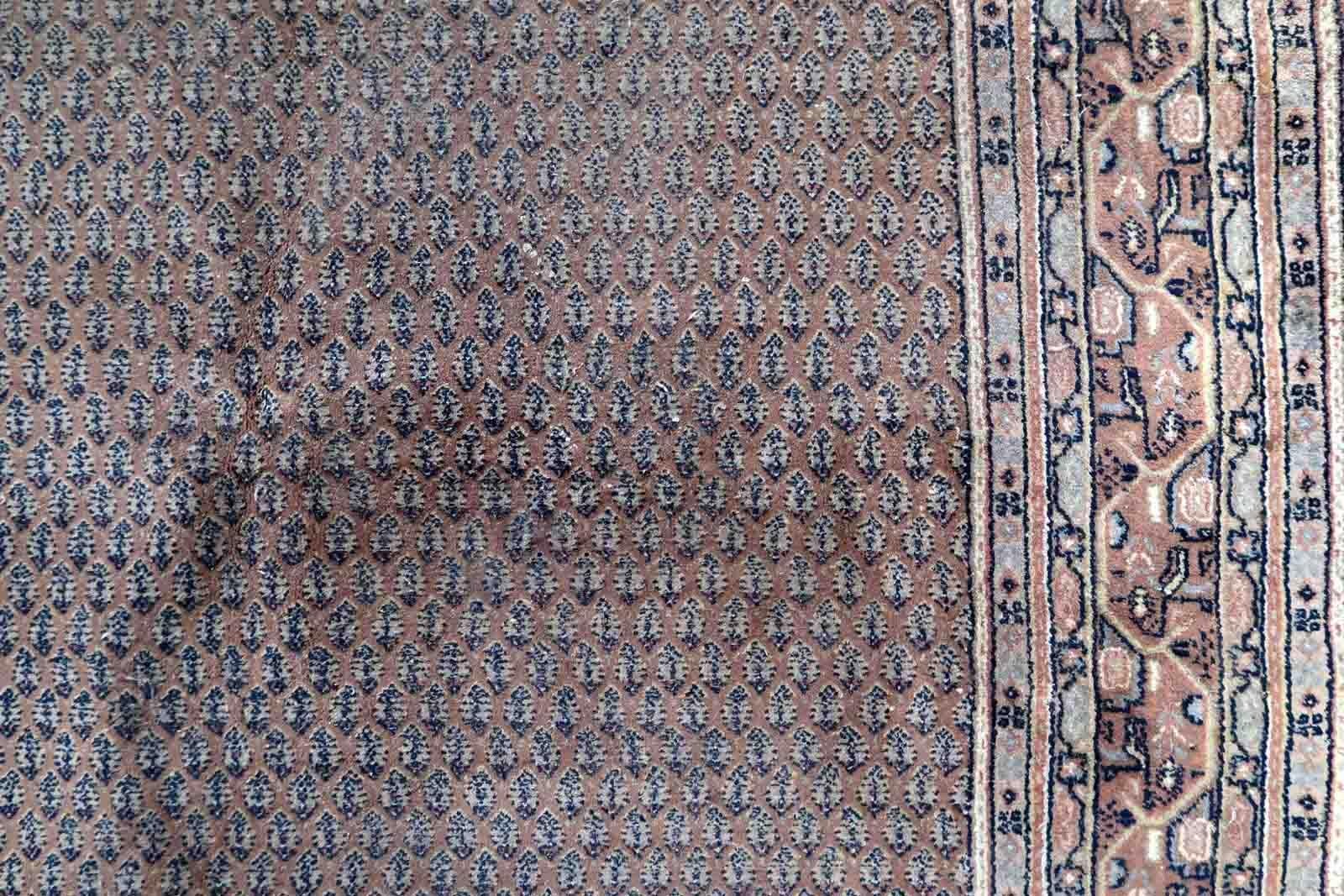 Handmade Vintage Indian Seraband Rug, 1970s, 1C1034 For Sale 2