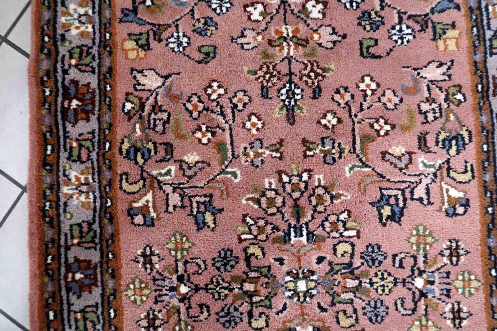 Handgefertigter indischer Seraband-Teppich, 1970er Jahre, 1C1050 (Wolle) im Angebot