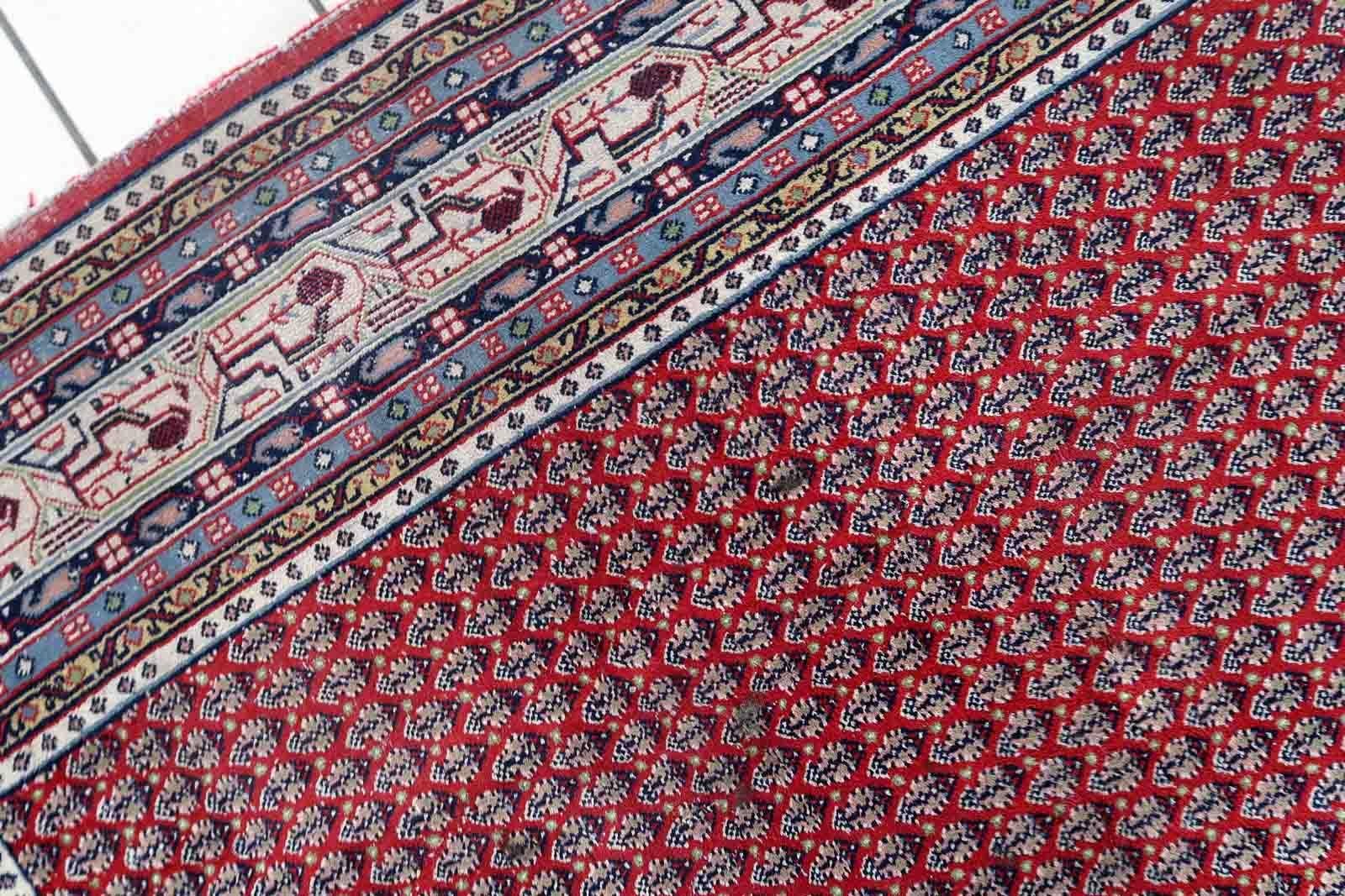 Handgefertigter indischer Seraband-Teppich, 1970er Jahre, 1C1062 im Zustand „Gut“ im Angebot in Bordeaux, FR