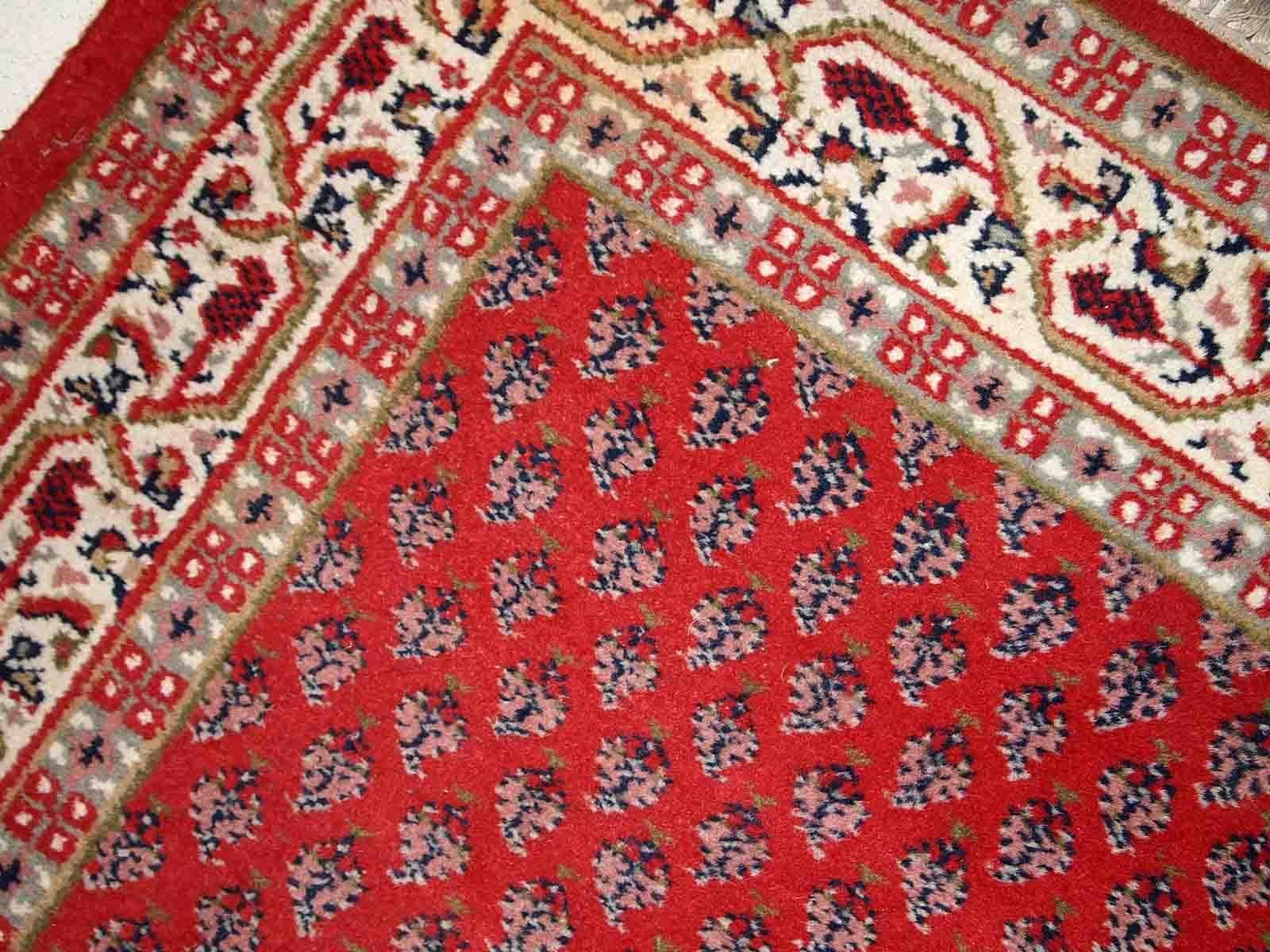 Handgefertigter indischer Seraband-Teppich, 1970er Jahre, 1C767 (Wolle) im Angebot