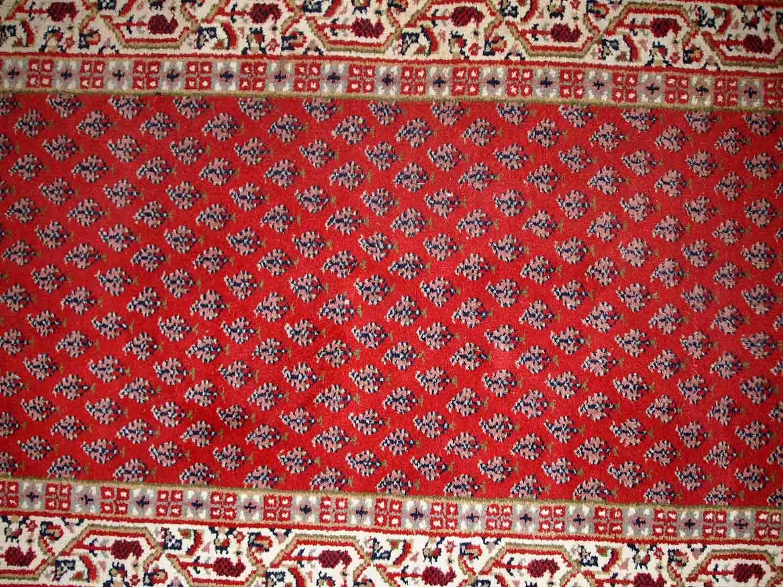 Handmade Vintage Indian Seraband Rug, 1970s, 1C767 For Sale 2