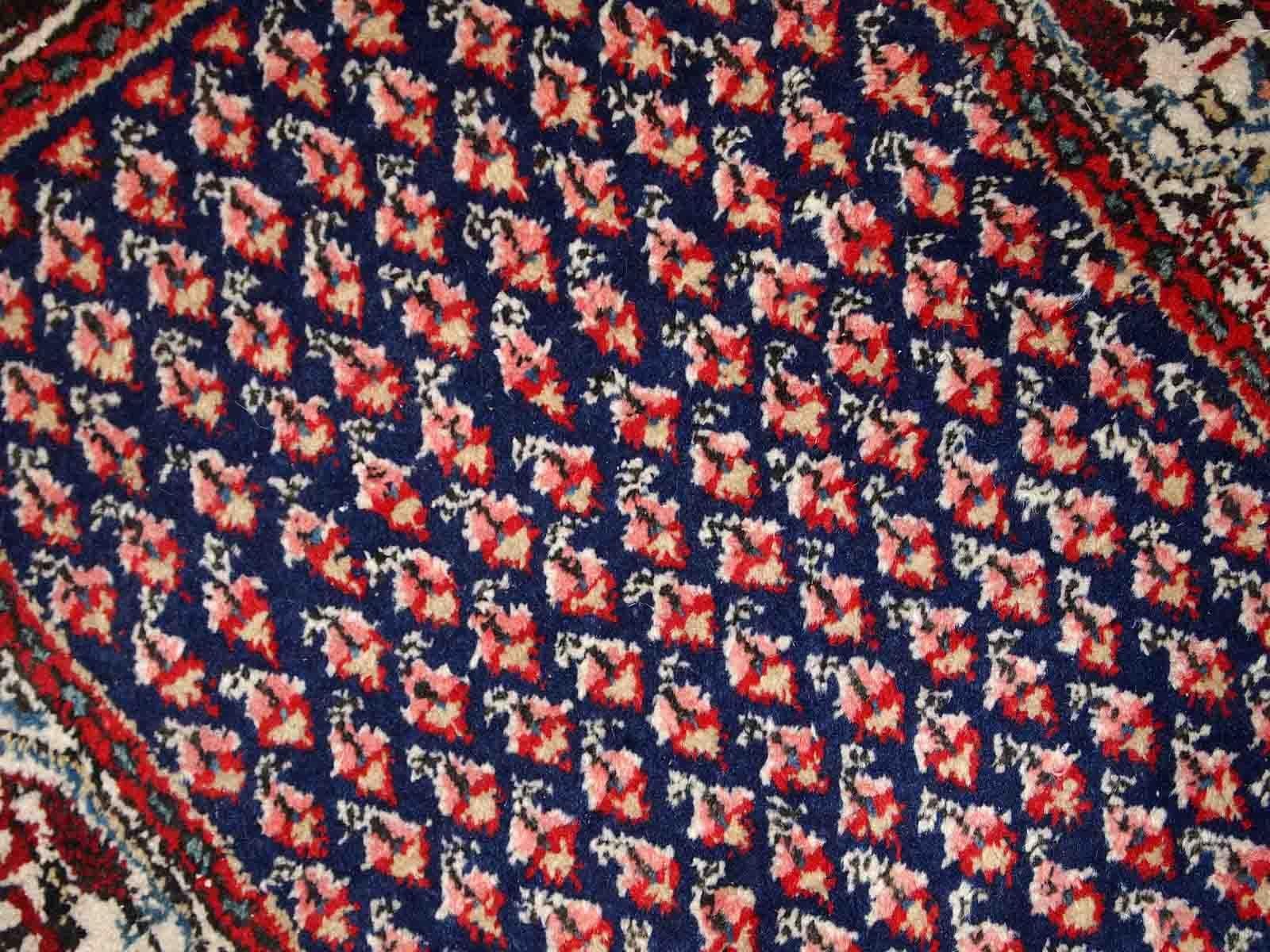 Handgefertigter indischer Seraband-Teppich im Vintage-Stil, 1970er Jahre, 1C800 (Handgeknüpft) im Angebot