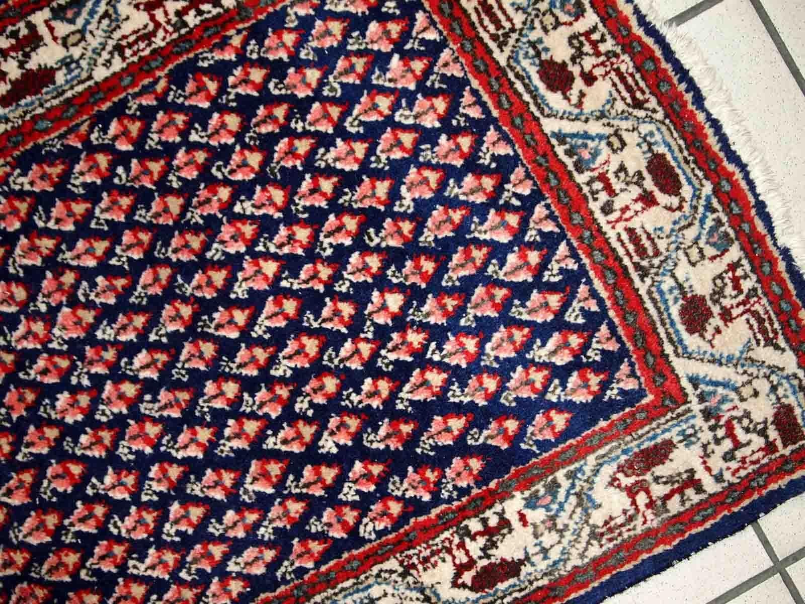 Handgefertigter indischer Seraband-Teppich im Vintage-Stil, 1970er Jahre, 1C800 (Ende des 20. Jahrhunderts) im Angebot
