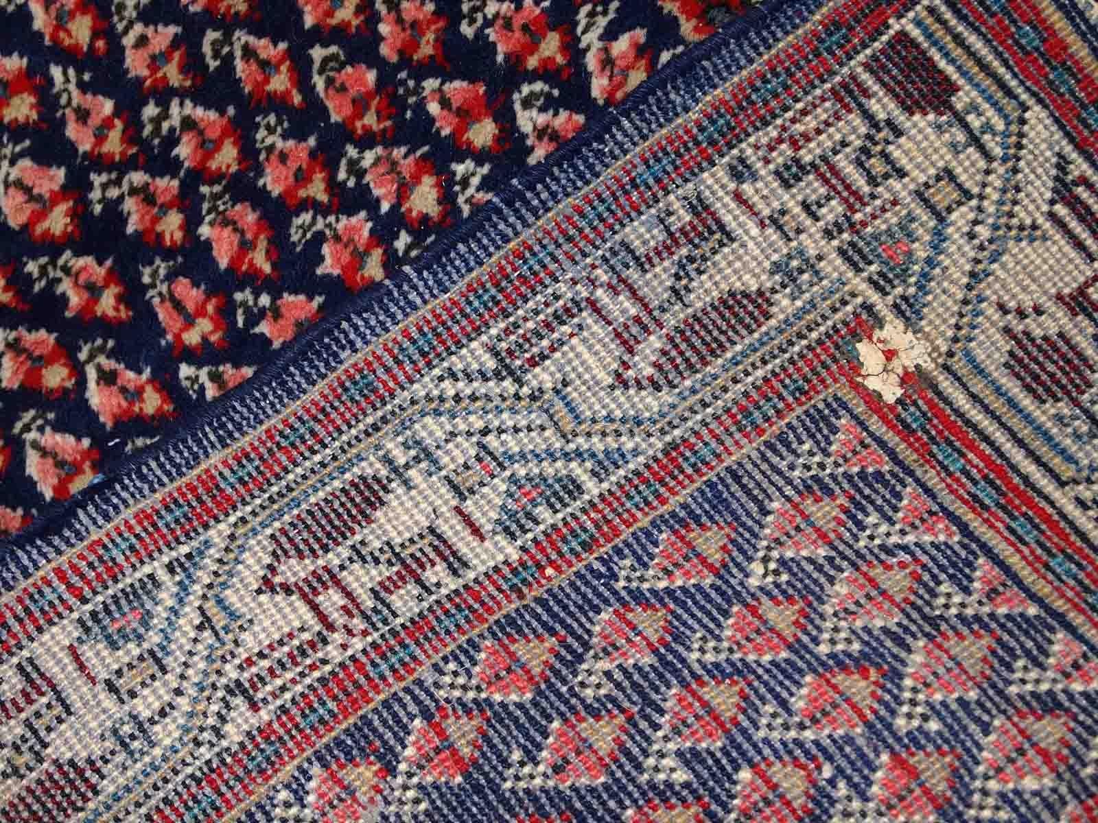 Handgefertigter indischer Seraband-Teppich im Vintage-Stil, 1970er Jahre, 1C800 im Angebot 1