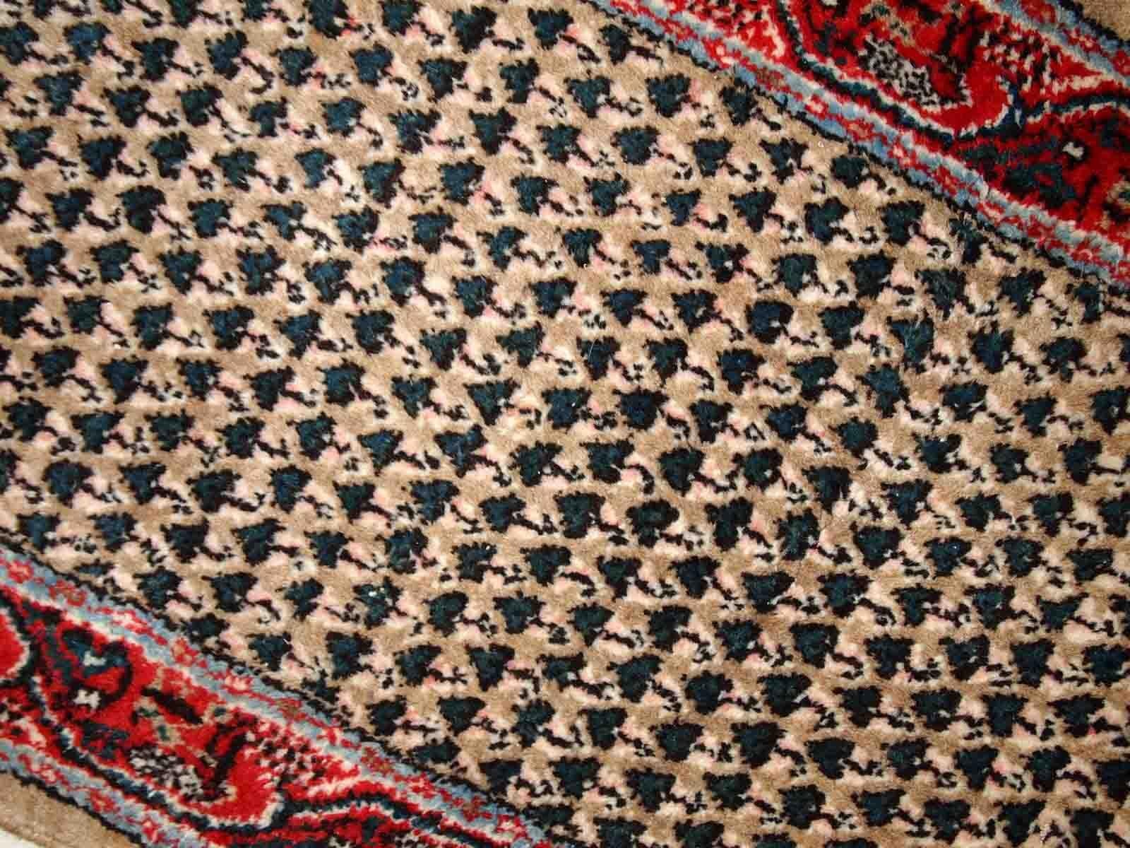 Handmade Vintage Indian Seraband Rug, 1970s, 1C801 In Good Condition For Sale In Bordeaux, FR