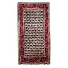Tapis Seraband indien vintage fait à la main, années 1970, 1C801