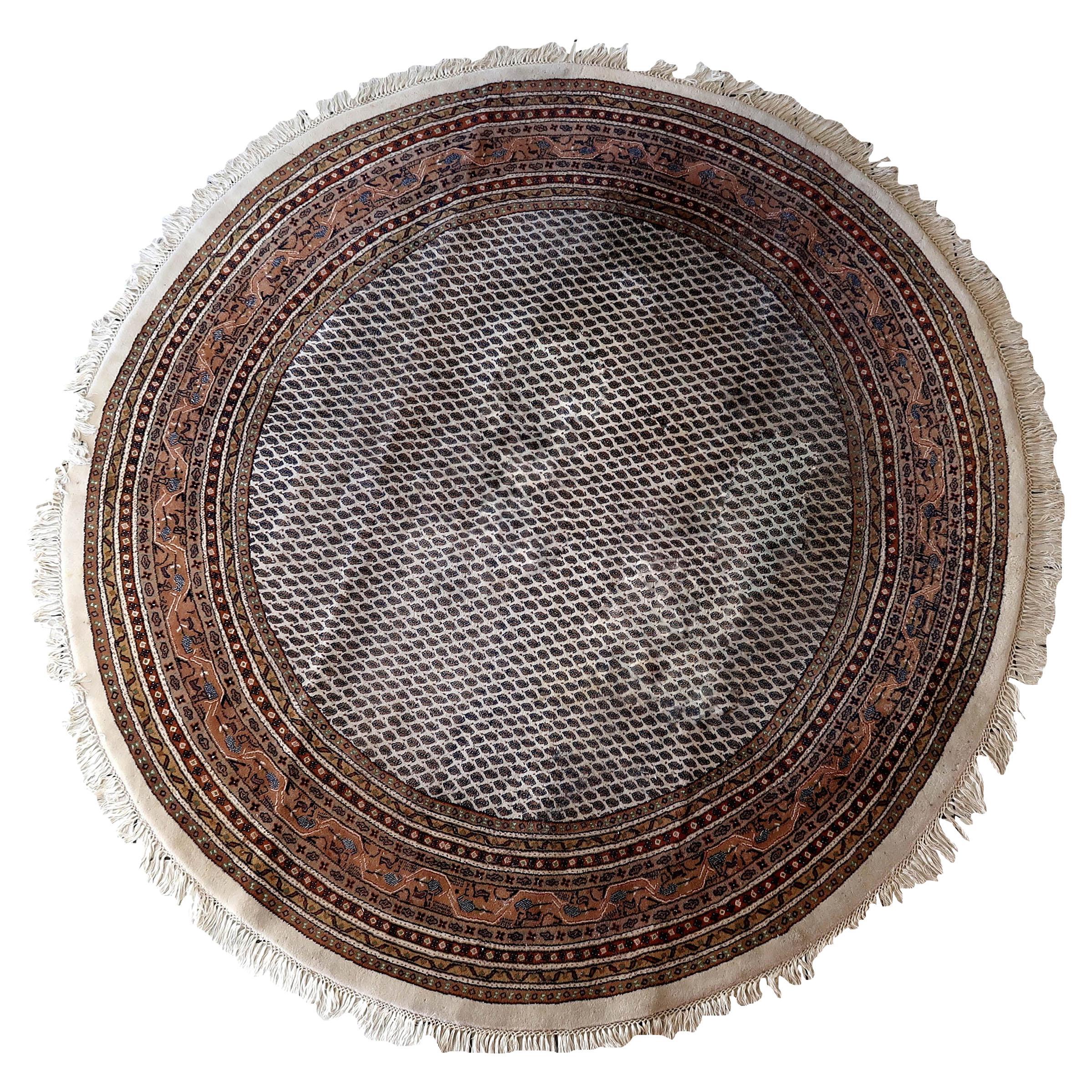 Handgefertigter indischer Seraband-Teppich im Vintage-Stil, 1970er Jahre, 1C843