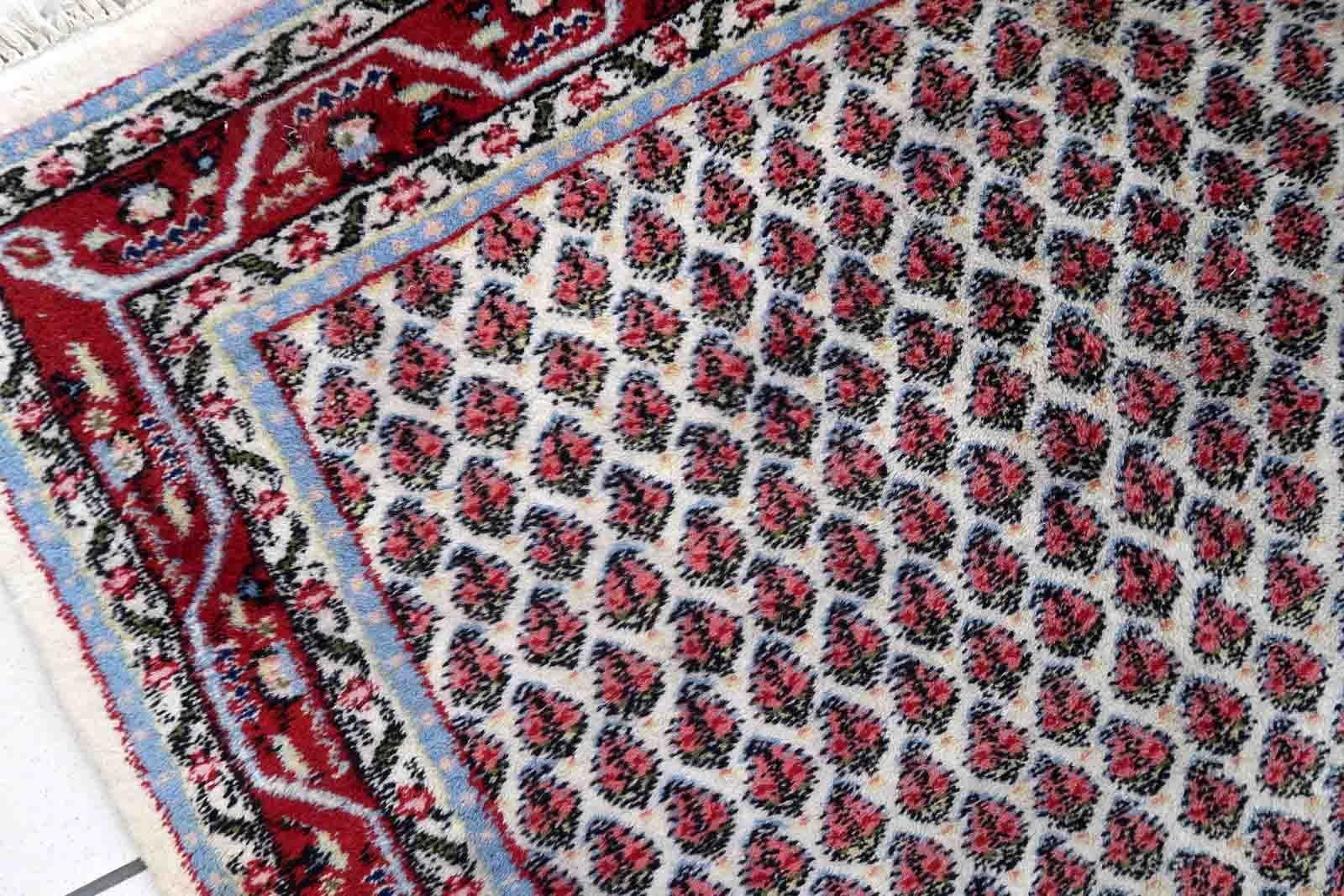 Handgefertigter indischer Serabandteppich im Vintage-Stil, 1970er Jahre, 1C859 (Wolle) im Angebot