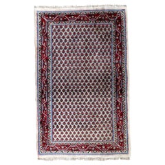 Tapis Seraband indien vintage fait à la main, années 1970, 1C859