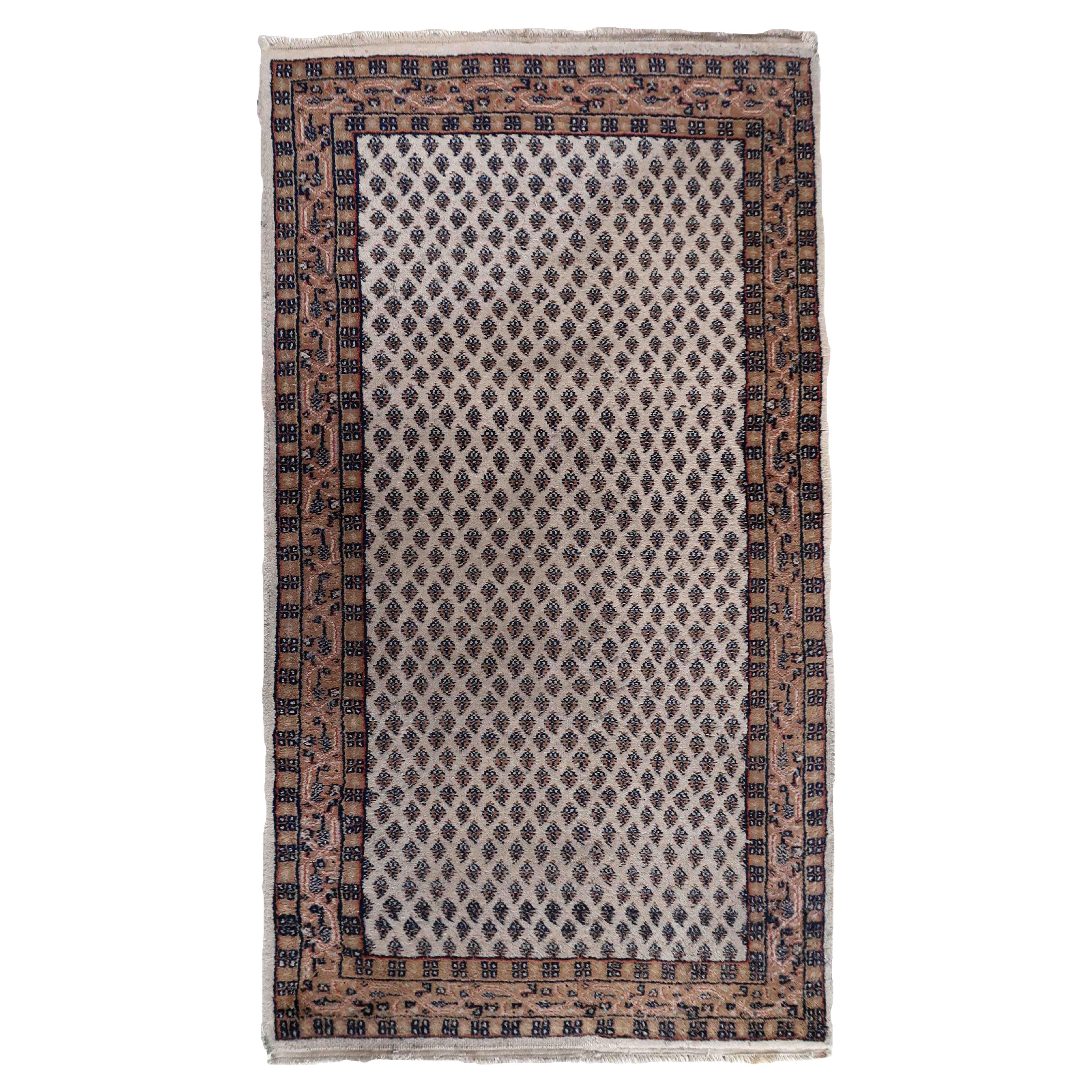 Handgefertigter indischer Seraband-Teppich im Vintage-Stil, 1970er Jahre, 1C897