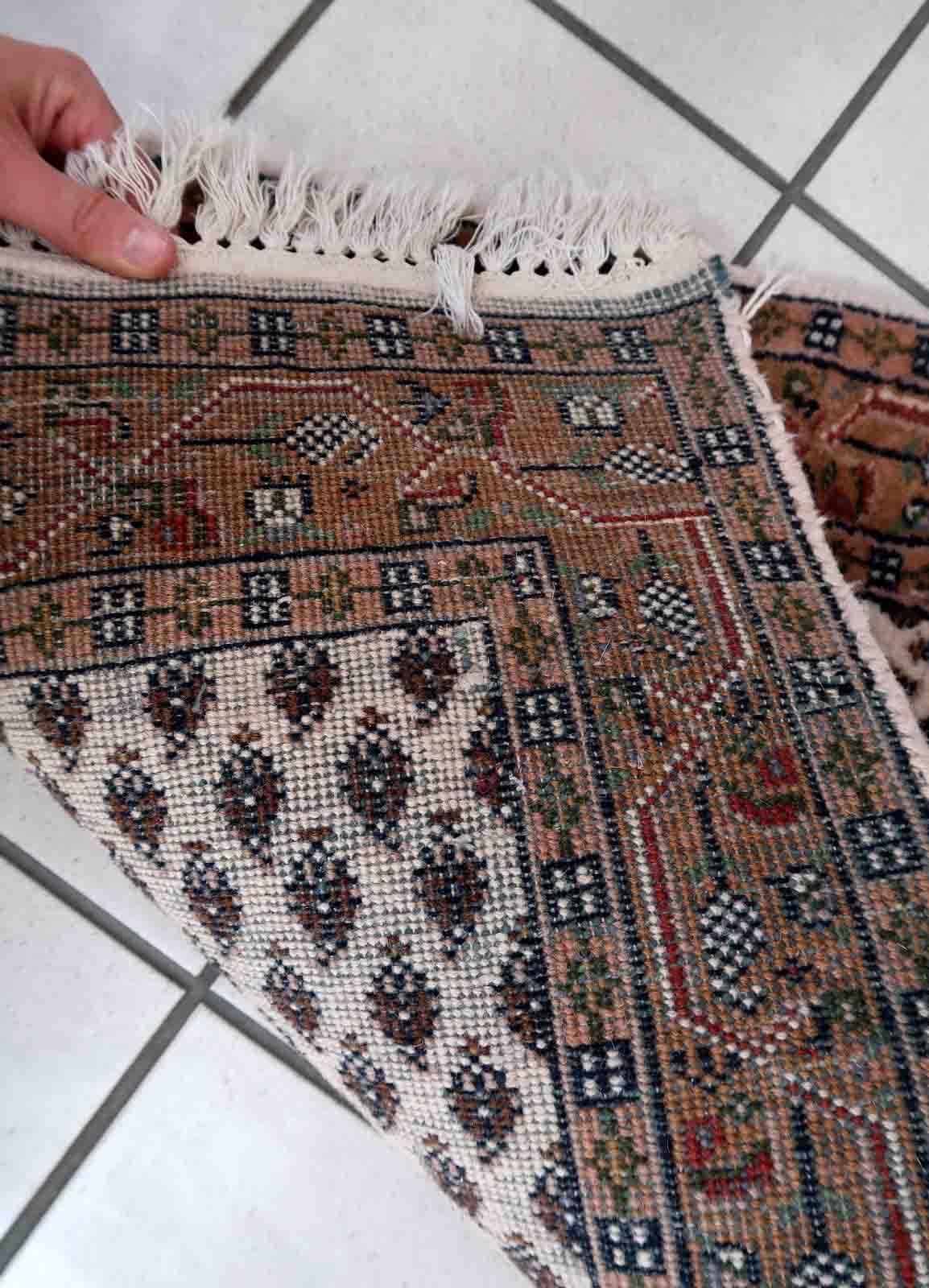 Alfombra vintage india Seraband, años 70, 1C904 en venta 6