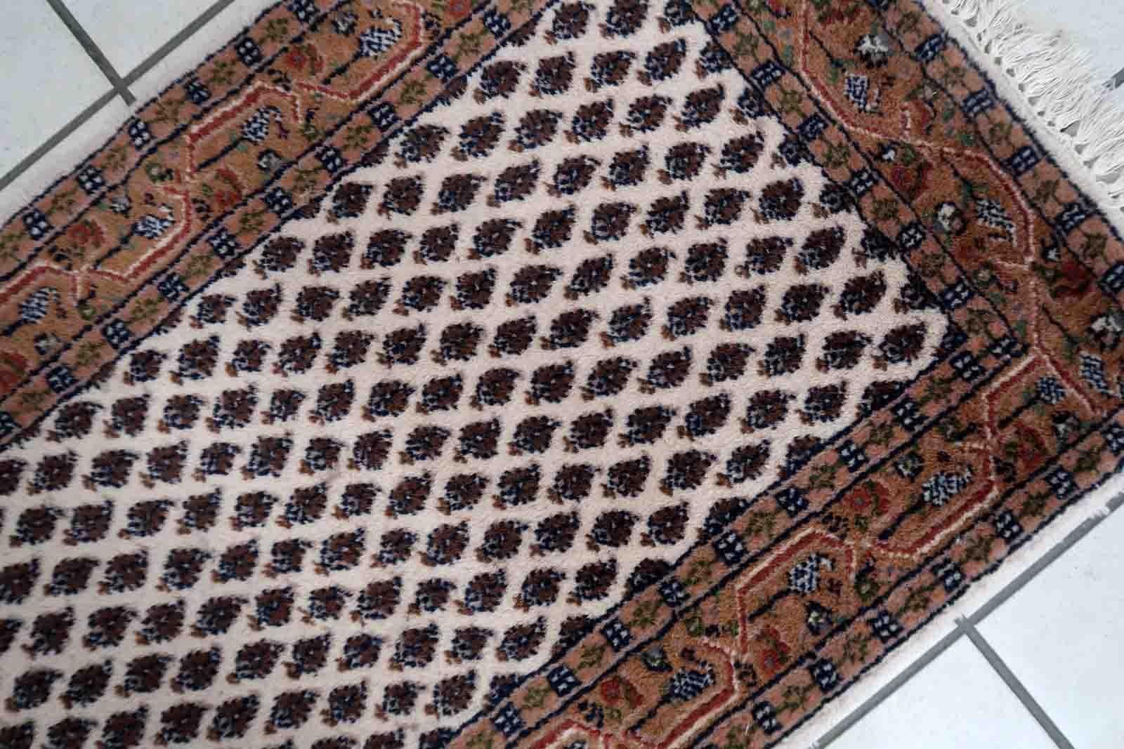 Alfombra vintage india Seraband, años 70, 1C904 en venta 1