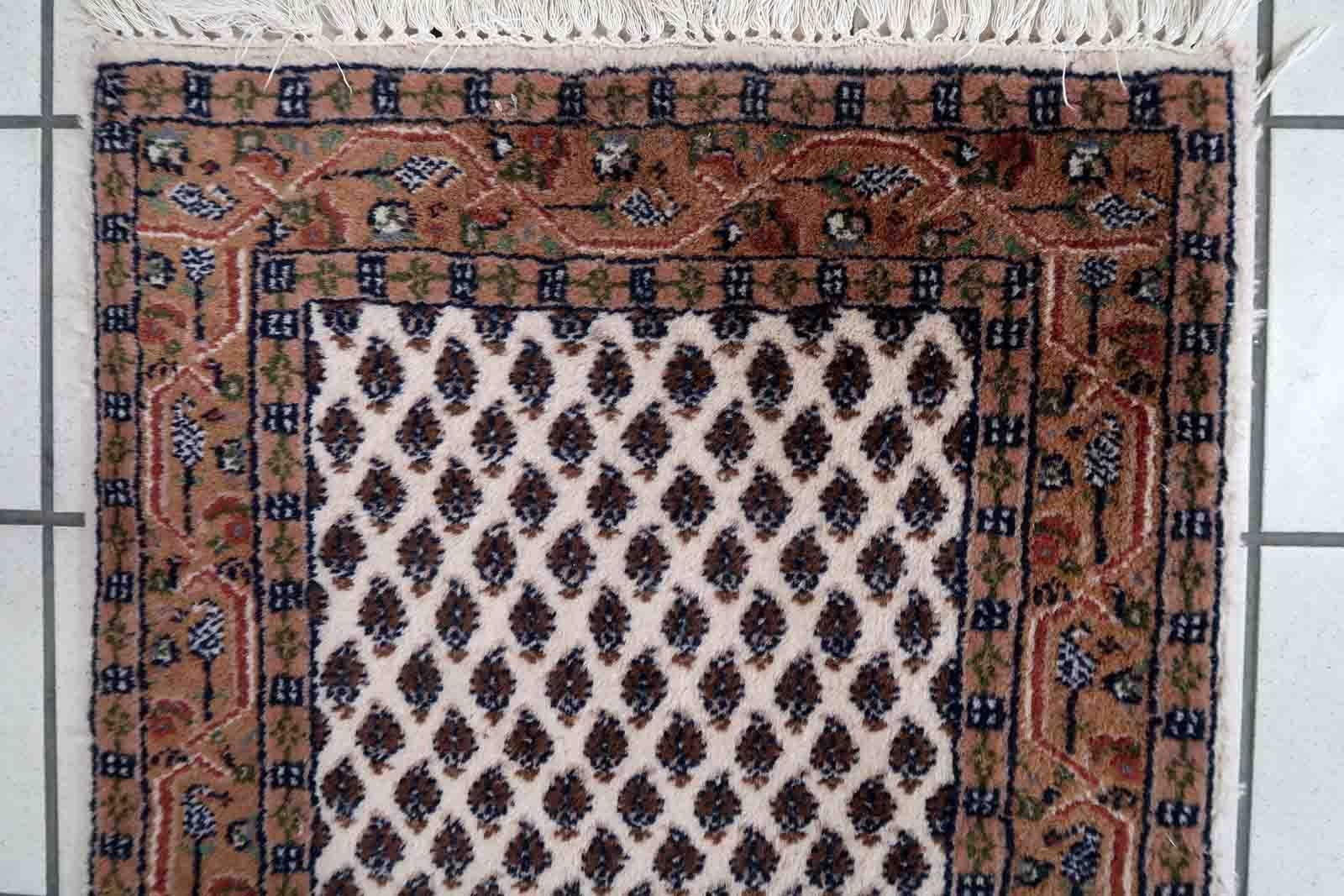 Alfombra vintage india Seraband, años 70, 1C904 en venta 2
