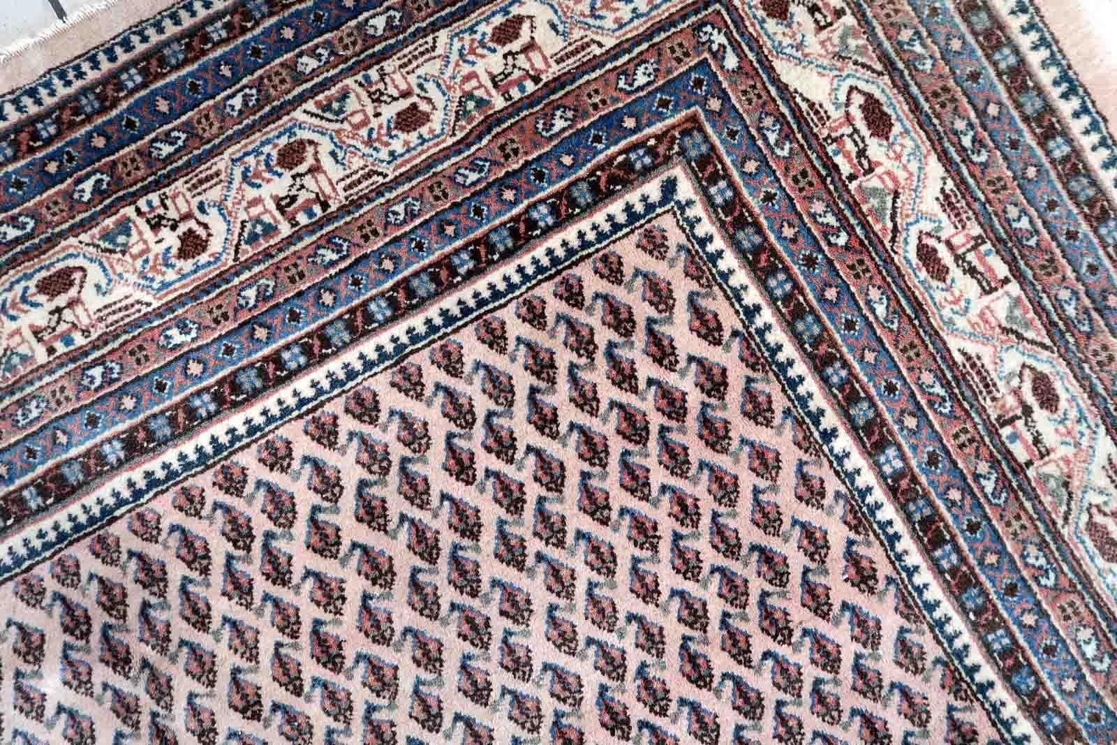 Handgefertigter indischer Seraband-Teppich, 1970er Jahre, 1C935 im Angebot 4