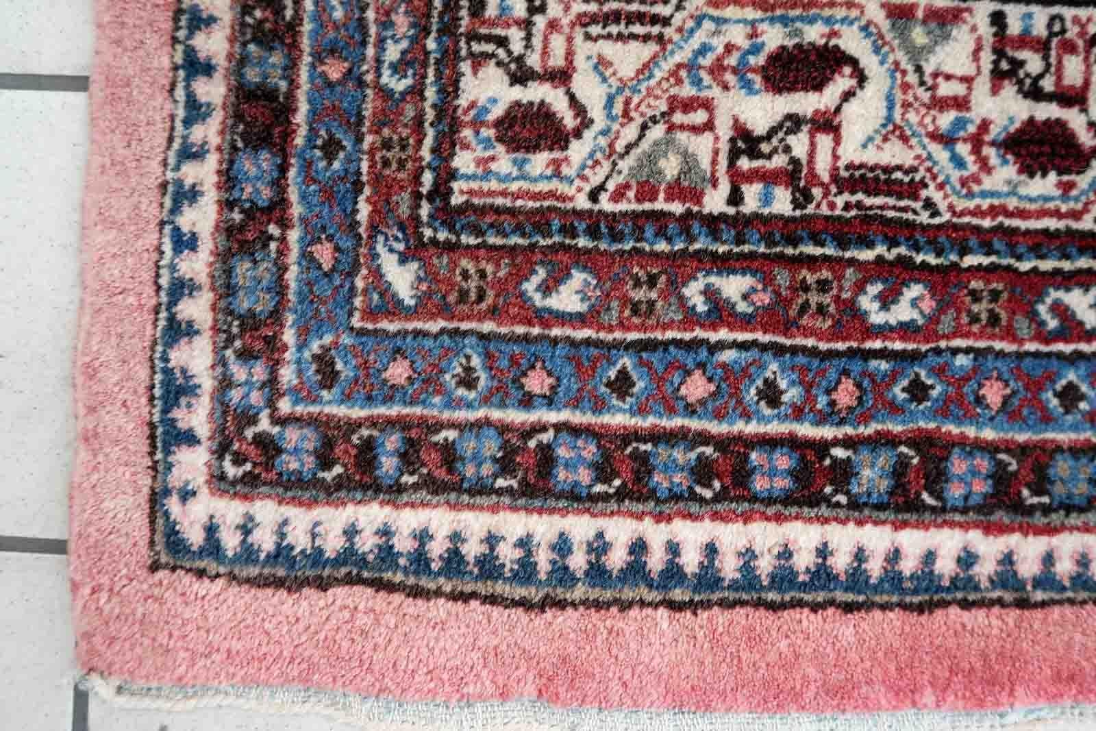 Handgefertigter indischer Seraband-Teppich, 1970er Jahre, 1C935 (Indisch) im Angebot