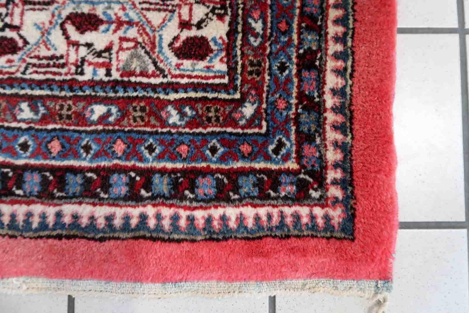 Handgefertigter indischer Seraband-Teppich, 1970er Jahre, 1C935 (Handgeknüpft) im Angebot