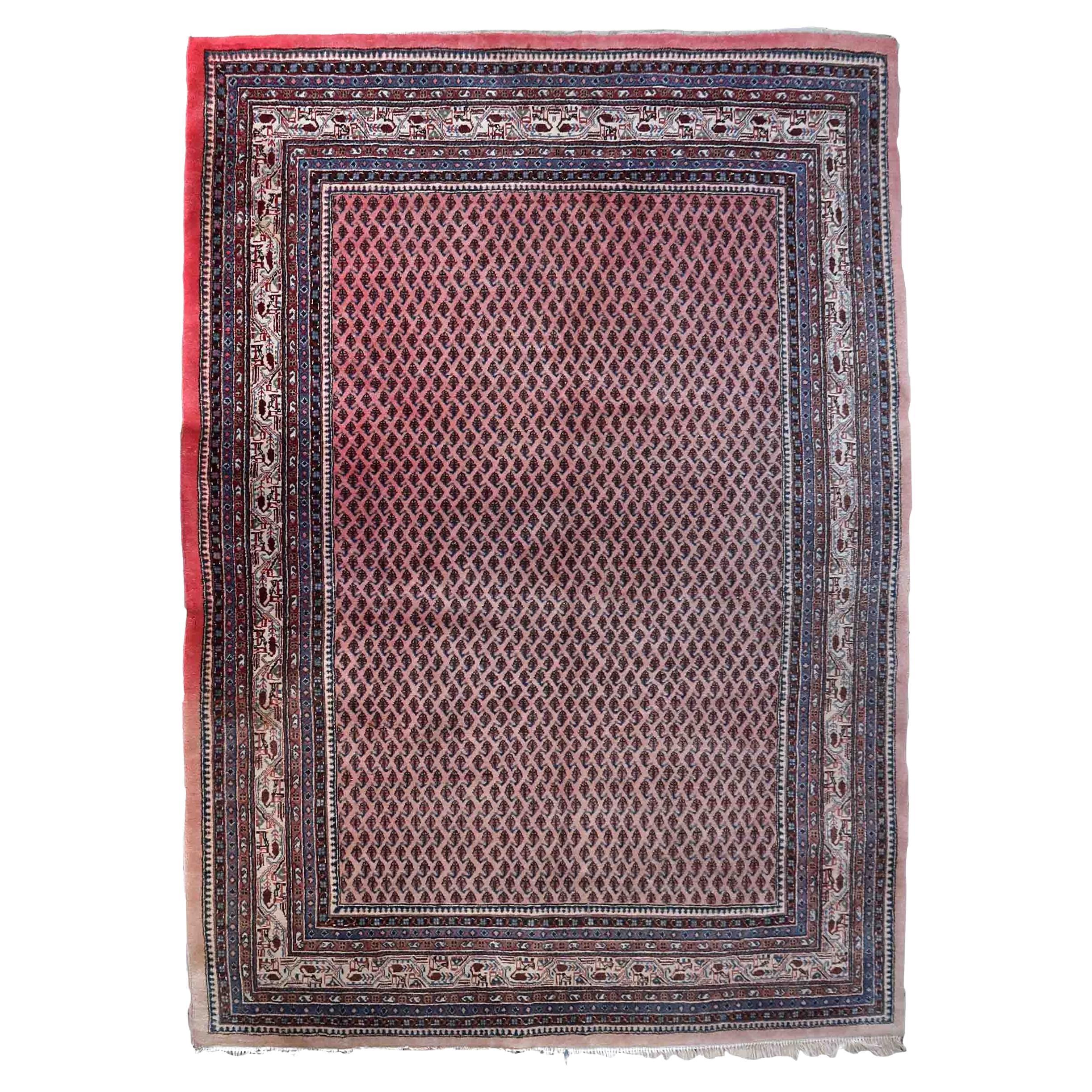 Handmade Vintage Indian Seraband Rug, 1970s, 1C935