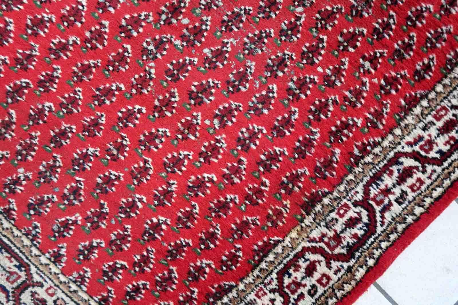 Tapis Seraband indien vintage fait à la main, années 1970, 1C940 en vente 1