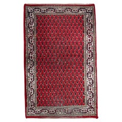 Tapis Seraband indien vintage fait à la main, années 1970, 1C940