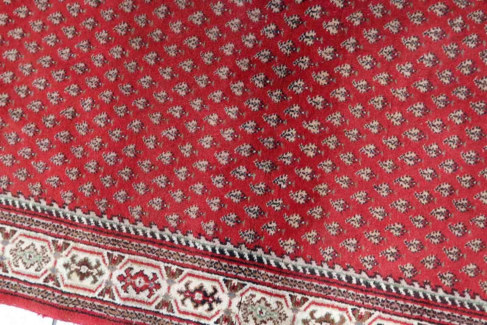 Handmade Vintage Indian Seraband Rug, 1970s, 1C941 For Sale 1