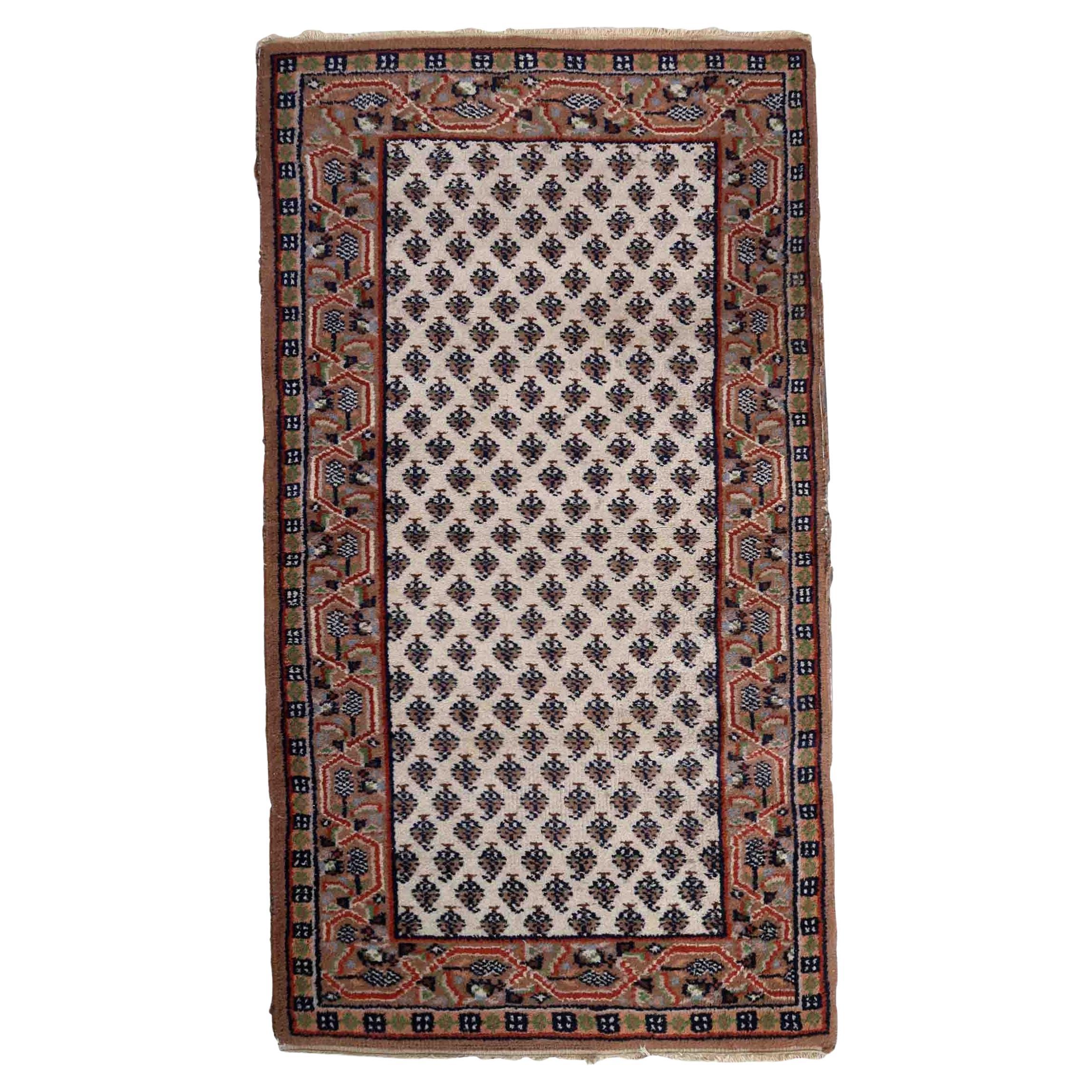 Handgefertigter indischer Seraband-Teppich, 1970er Jahre, 1C944