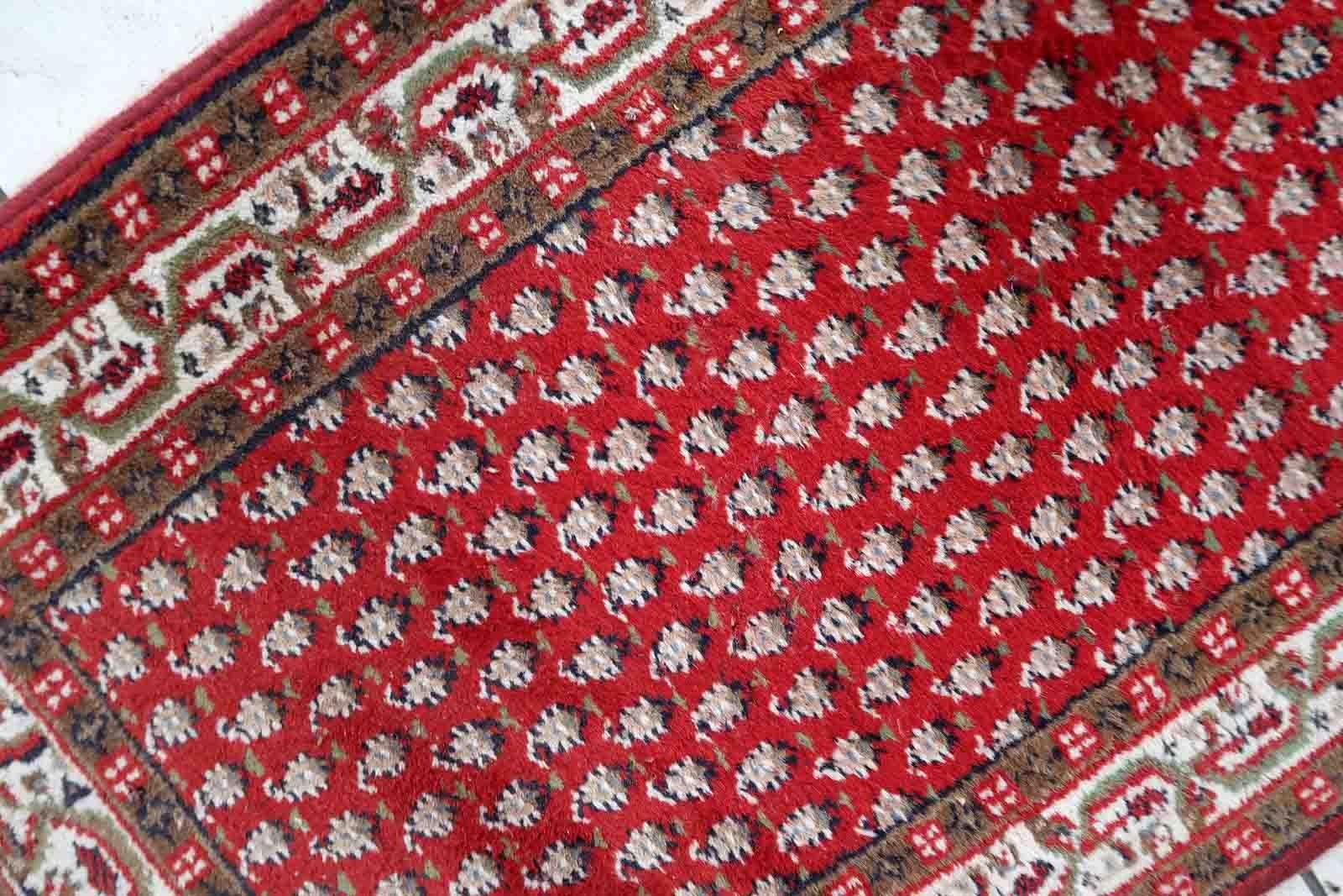 Late 20th Century Handmade Vintage Indian Seraband Rug, 1970s, 1C956 For Sale