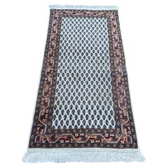 Tapis Seraband indien vintage fait à la main 2.3' x 5', 1970 - 1S44