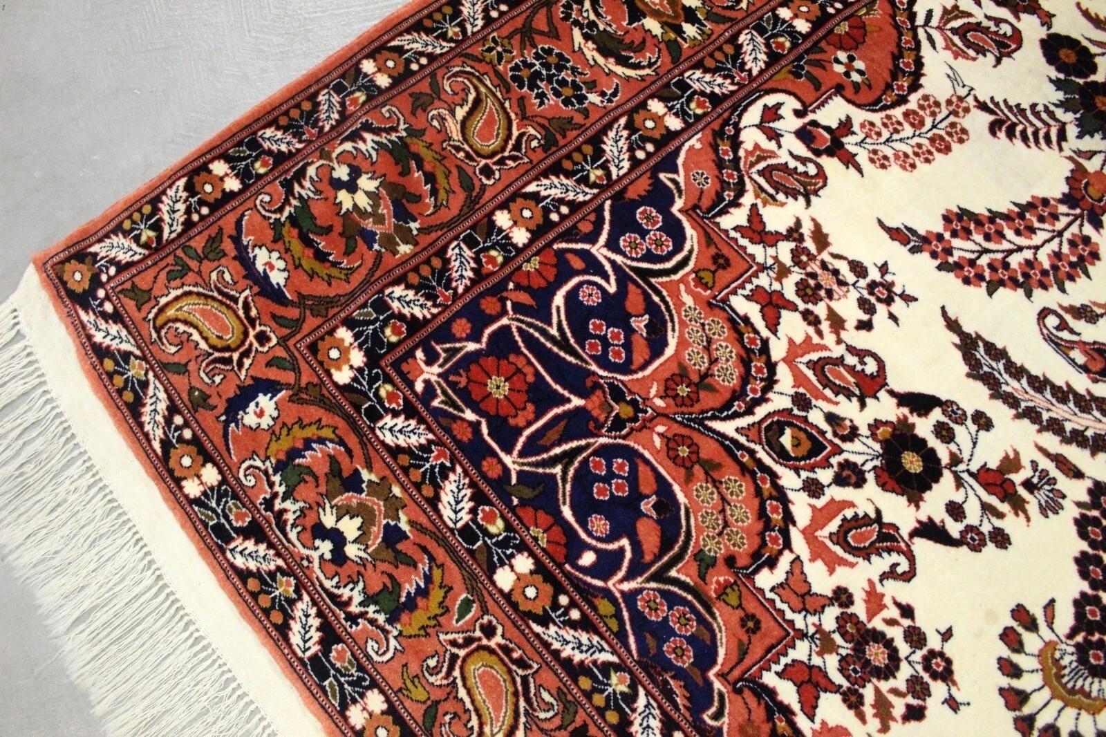 Tapis Vintage indien Tabriz 6.7' x 9.10', 1970 - 1K11 Bon état - En vente à Bordeaux, FR