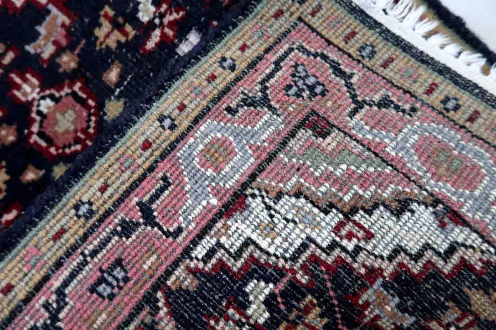 Handgefertigter Vintage Indo-Mahal-Teppich, 1970er Jahre, 1C910 (Handgeknüpft) im Angebot