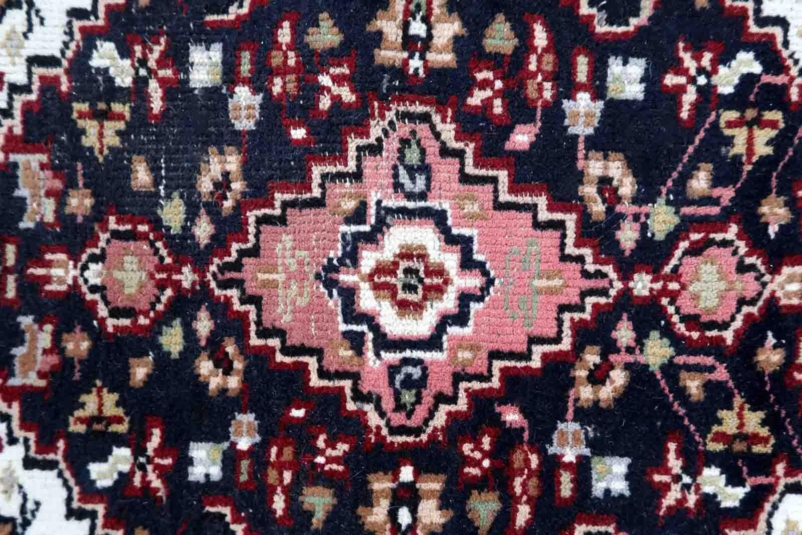 Laine Tapis indo-mahal vintage fait à la main, années 1970, 1C910 en vente