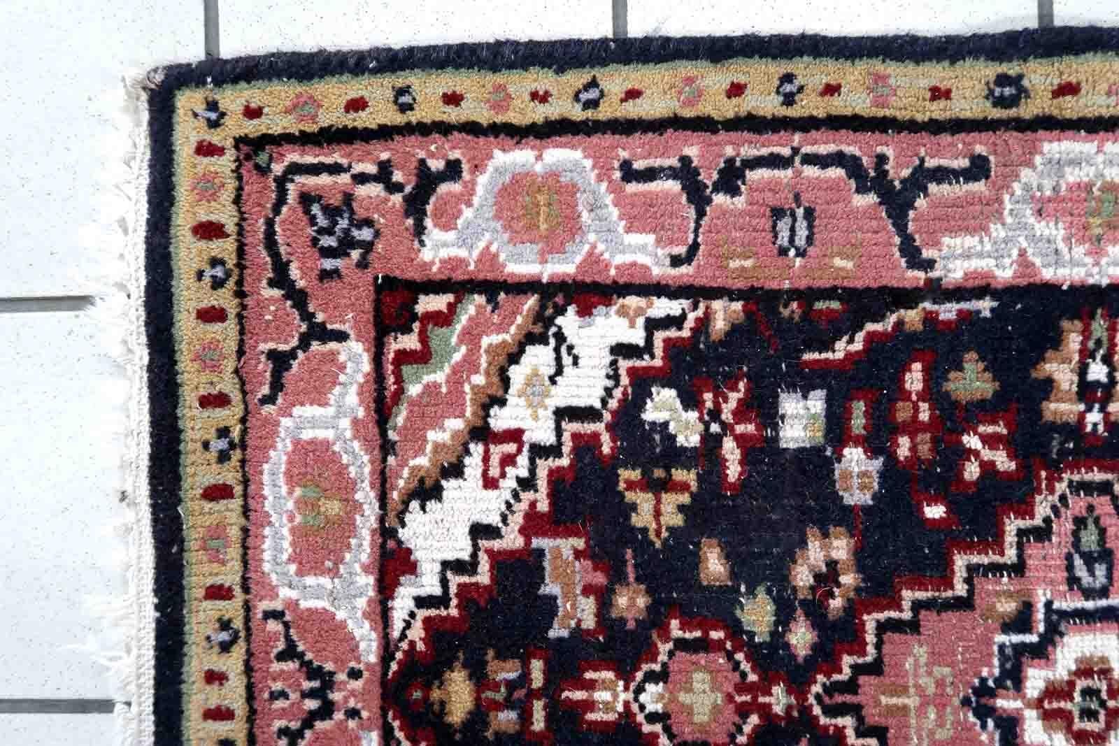 Handgefertigter Vintage Indo-Mahal-Teppich, 1970er Jahre, 1C910 im Angebot 2