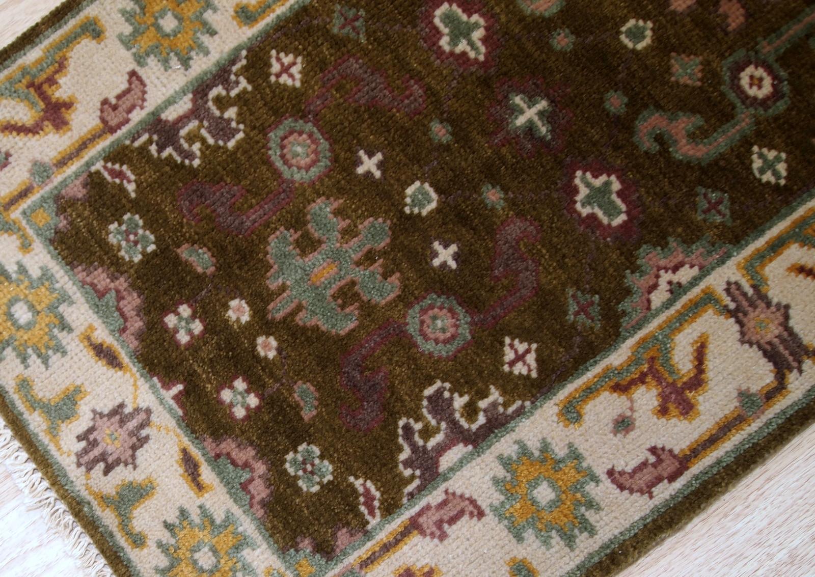 Annodato a mano Tappeto Indo-Mahal vintage fatto a mano, anni '80, 1B860 in vendita
