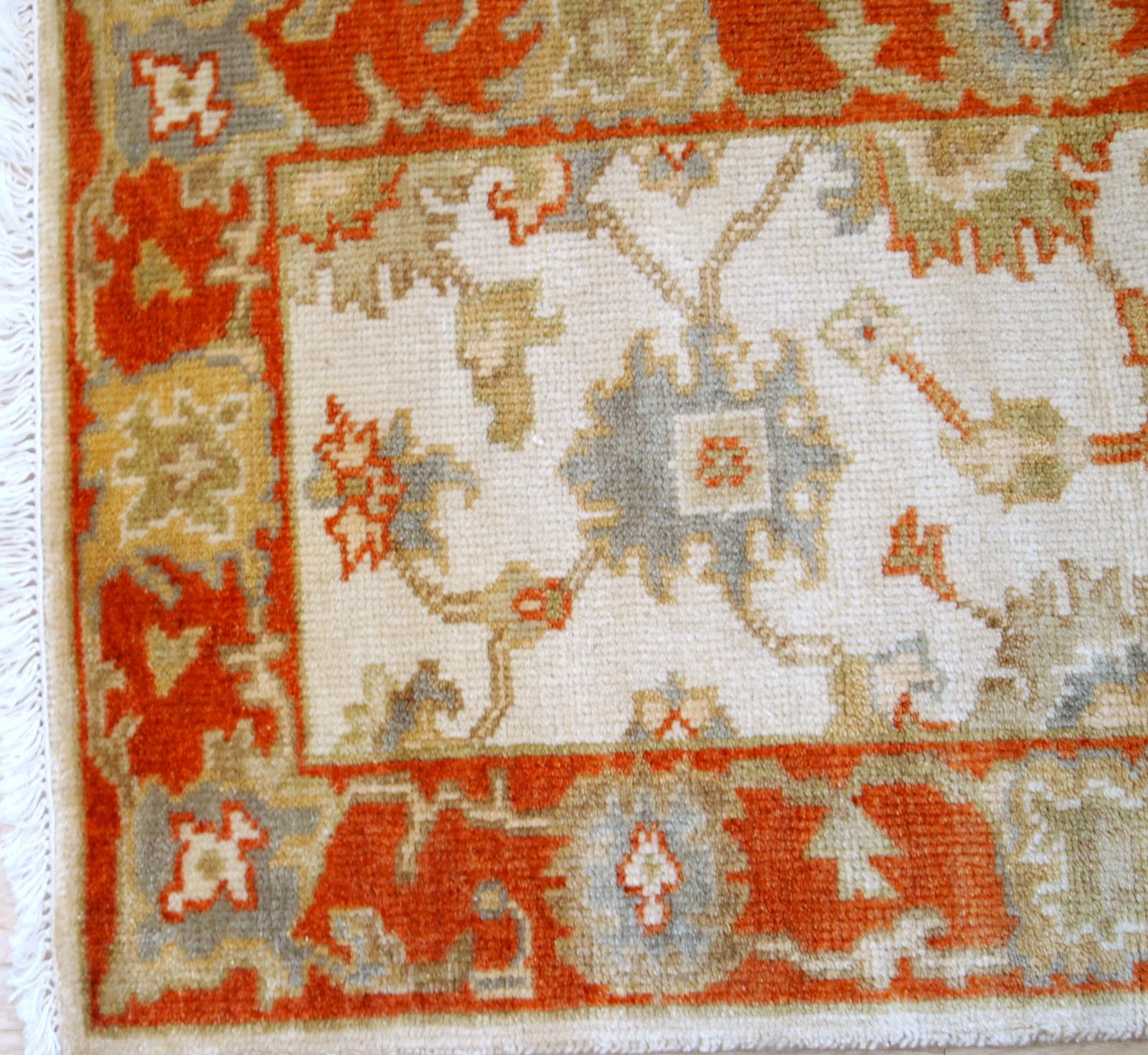 Hand-Knotted Handmade Vintage Indo-Mahal Rug, 1980s, 1B861 For Sale