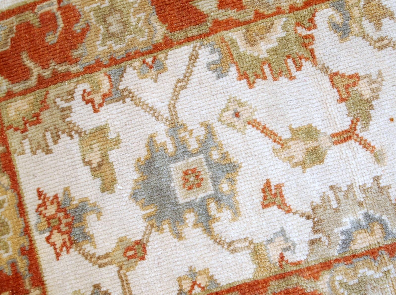 Handgefertigter Vintage Indo-Mahal Teppich:: 1980er Jahre:: 1B861 im Zustand „Gut“ im Angebot in Bordeaux, FR