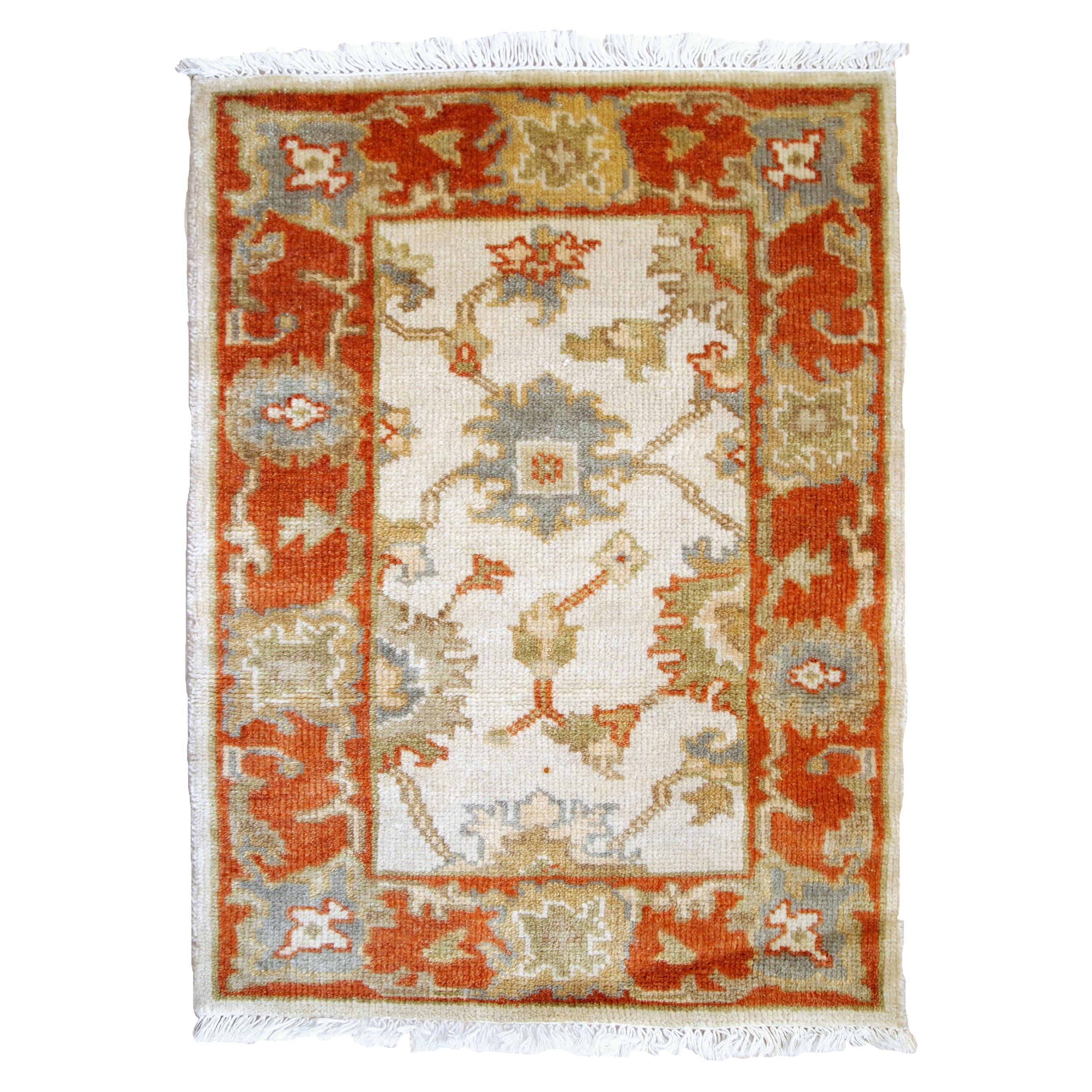 Handmade Vintage Indo-Mahal Rug, 1980s, 1B861