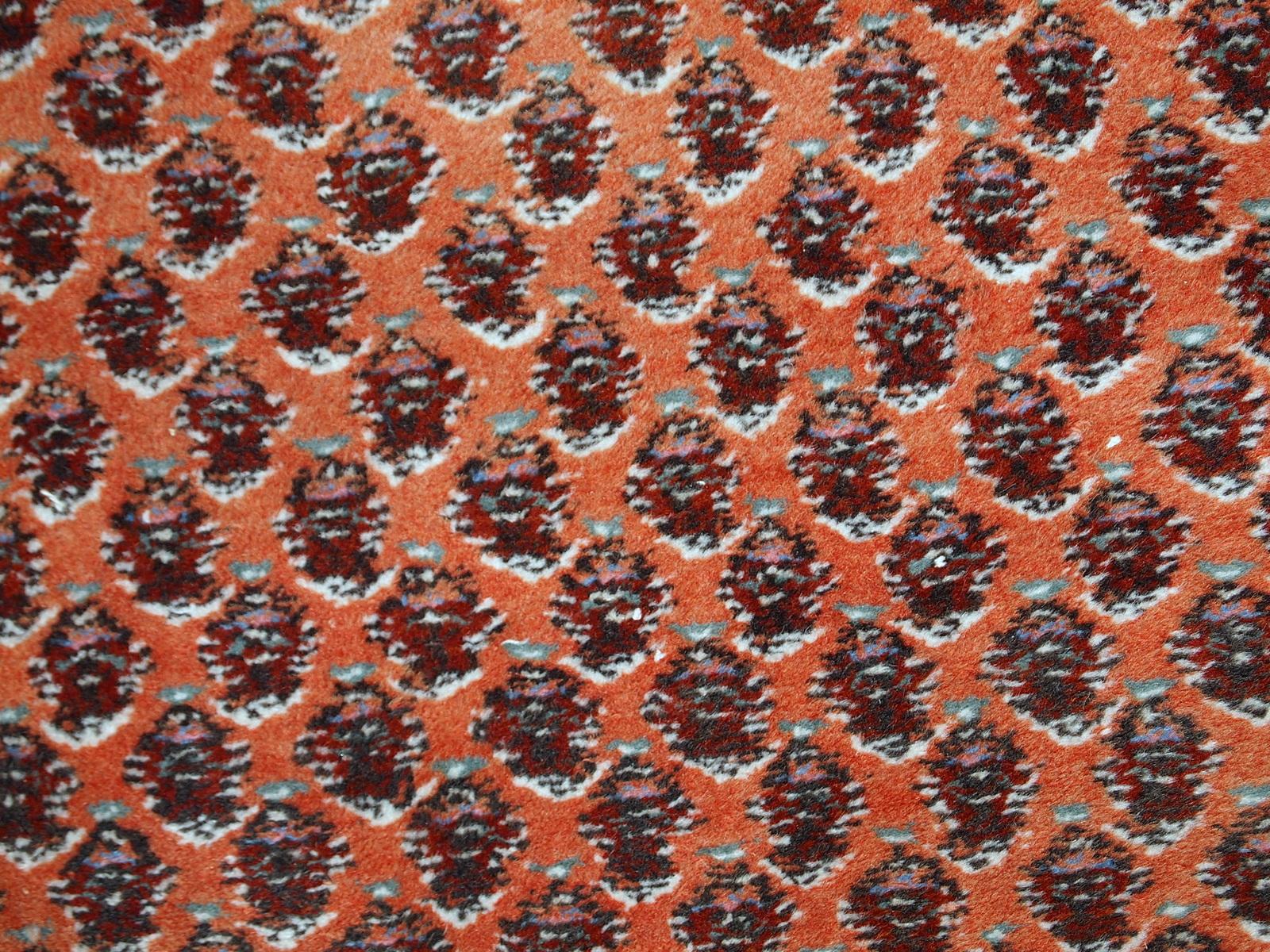 Handgefertigter Indo-Seraband-Teppich, 1980er-Jahre, 1C742 (Handgeknüpft) im Angebot
