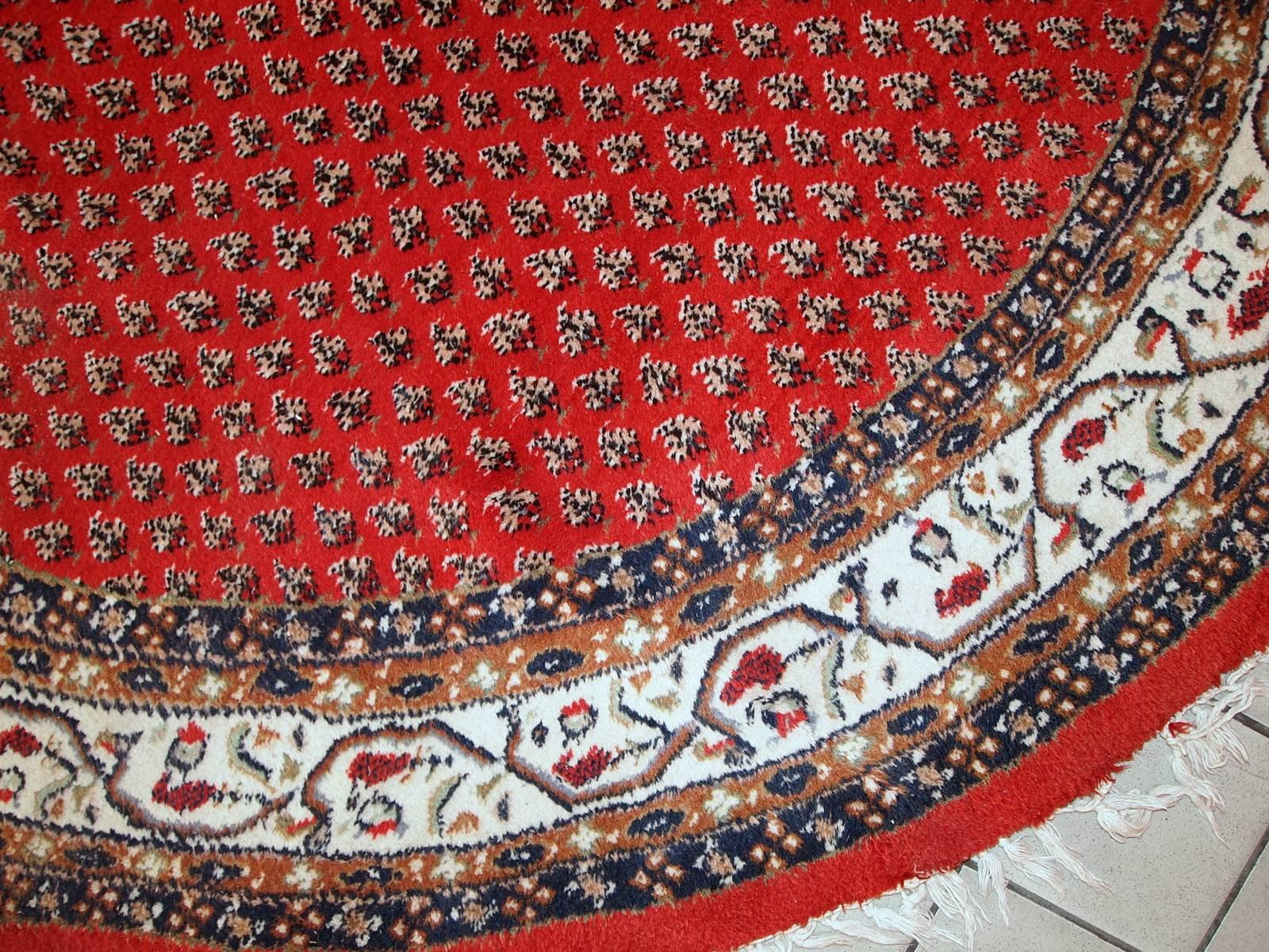 Indian Handmade Vintage Indo-Seraband Rug, 1980s, 1C576 For Sale