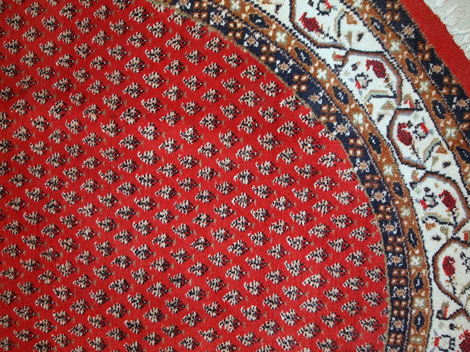 Annodato a mano Tappeto indo-serbo vintage fatto a mano, anni '80, 1C576 in vendita