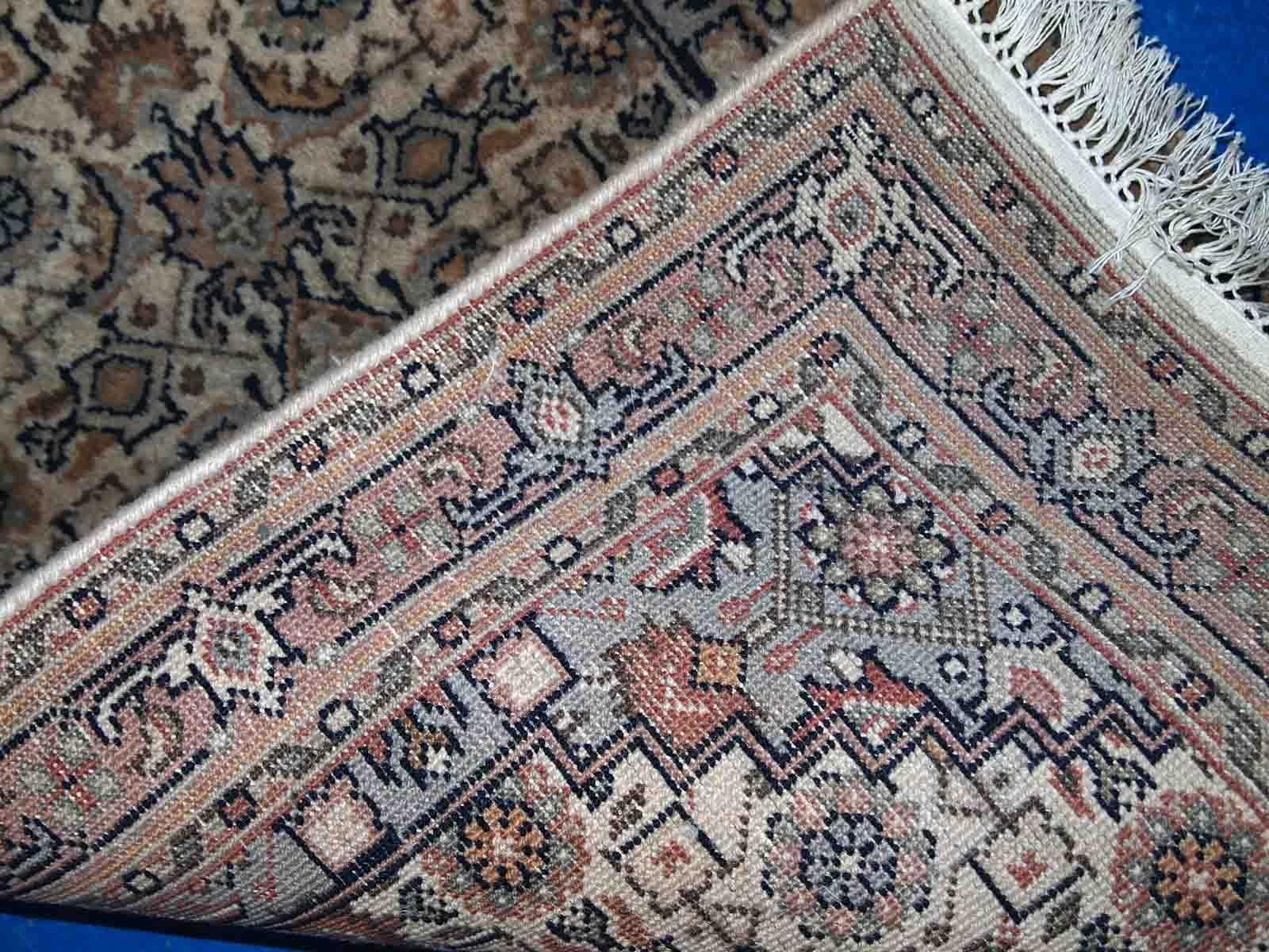 Handgefertigter Indo-Tabriz-Teppich, 1970er-Jahre, 1C768 (Handgeknüpft) im Angebot